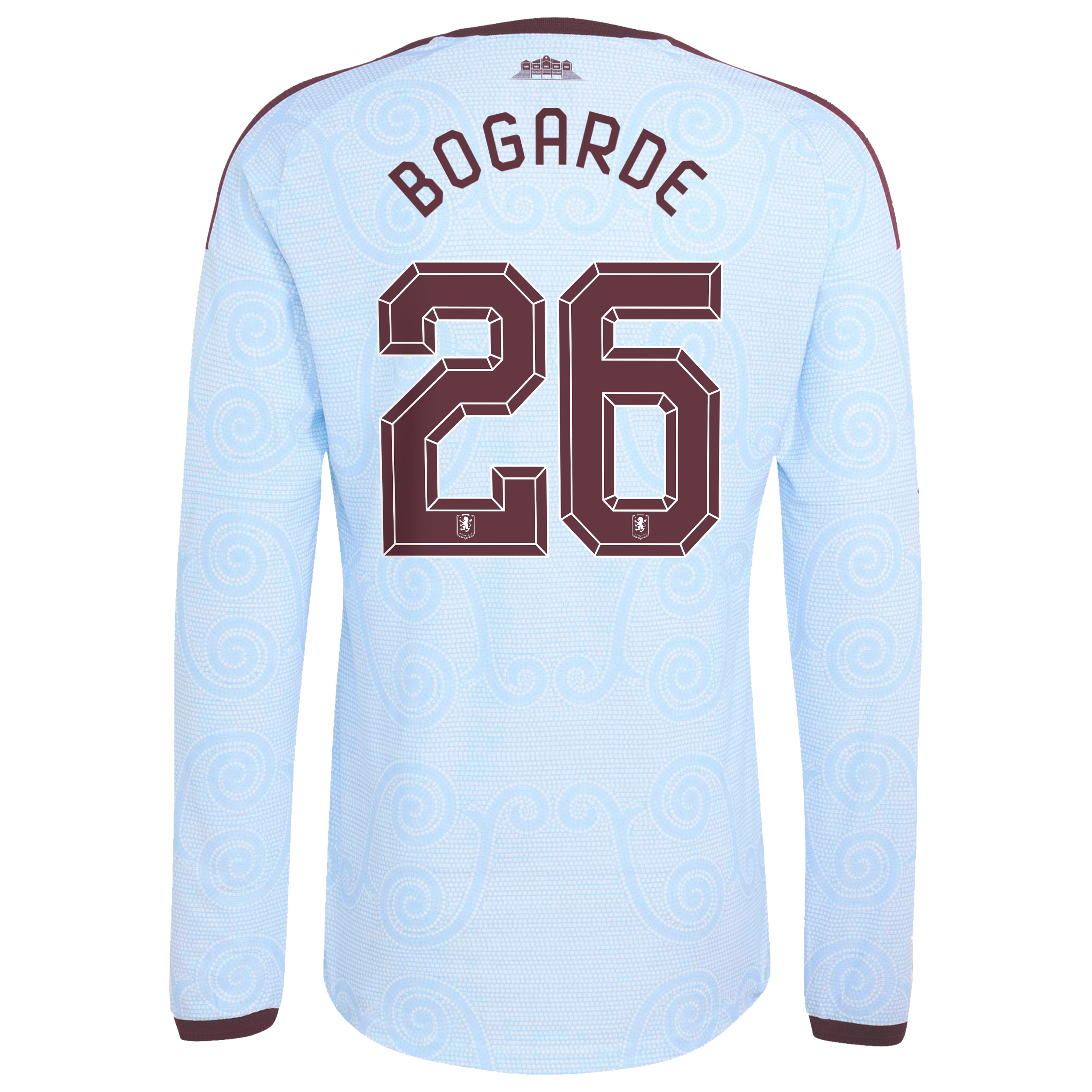 Aston Villa adidas Third Authentic Shirt 2026-27 - Long Sleeve with Bogarde 26 Cup printing, , rebel_hi-res