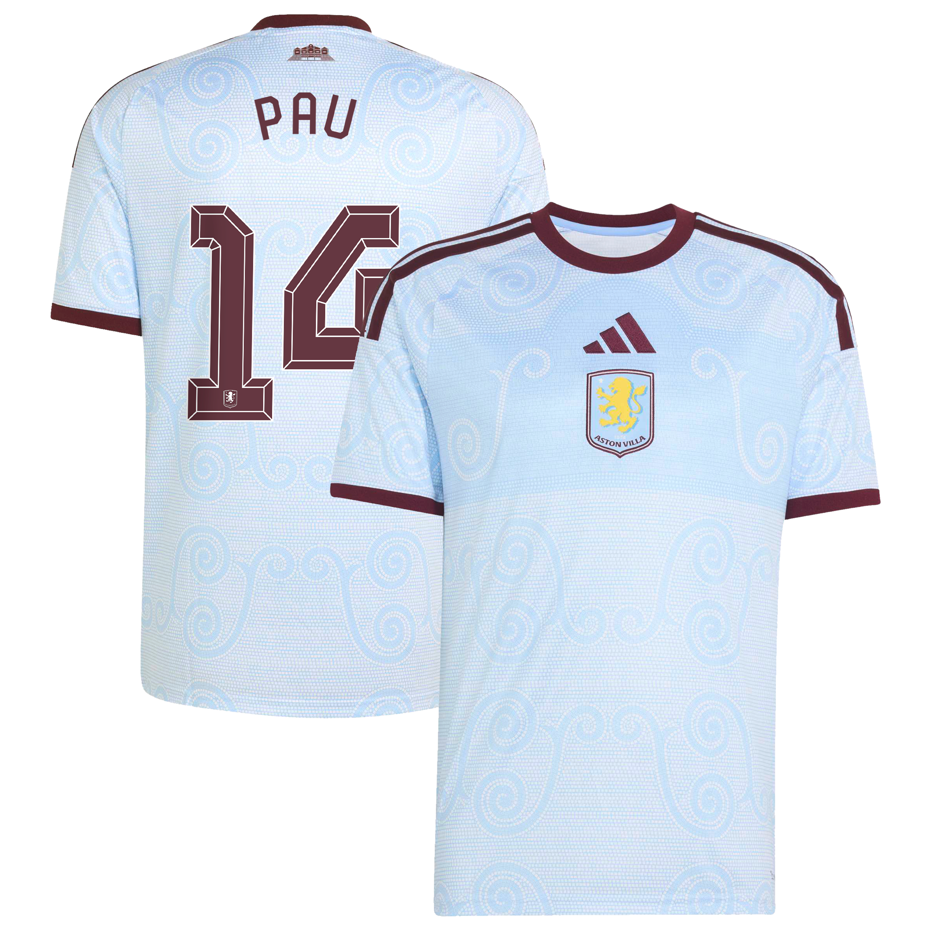 Aston Villa adidas Third Shirt 2026-27 with Pau 14 Cup printing, , rebel_hi-res