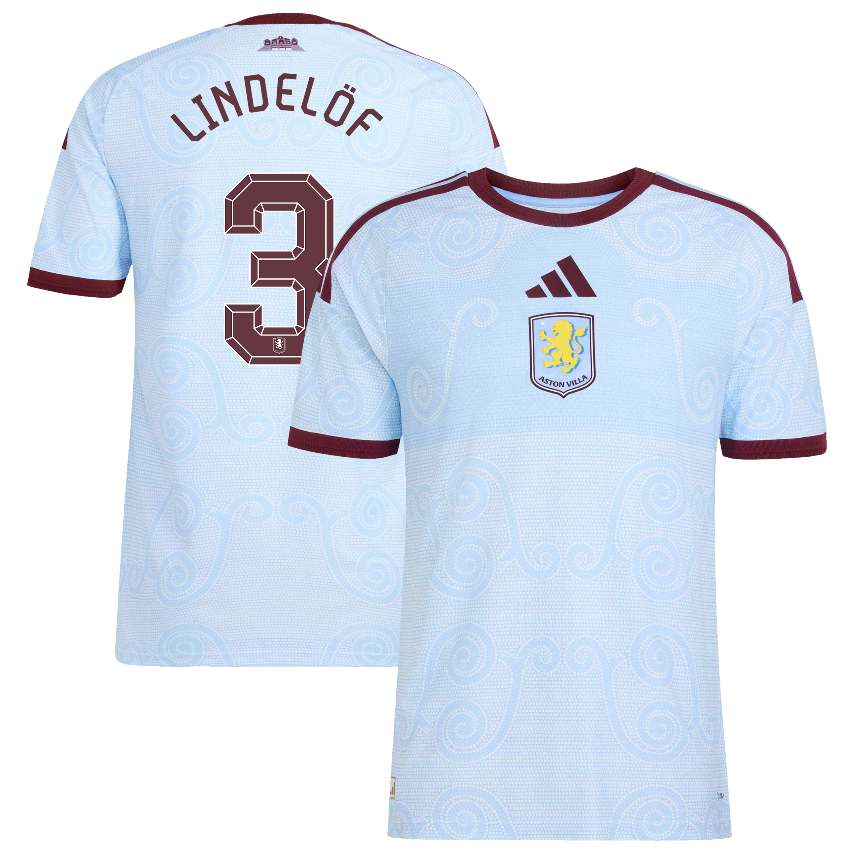 Aston Villa adidas Third Authentic Shirt 2026-27 with Lindel&ouml;f 3 Cup printing, , rebel_hi-res
