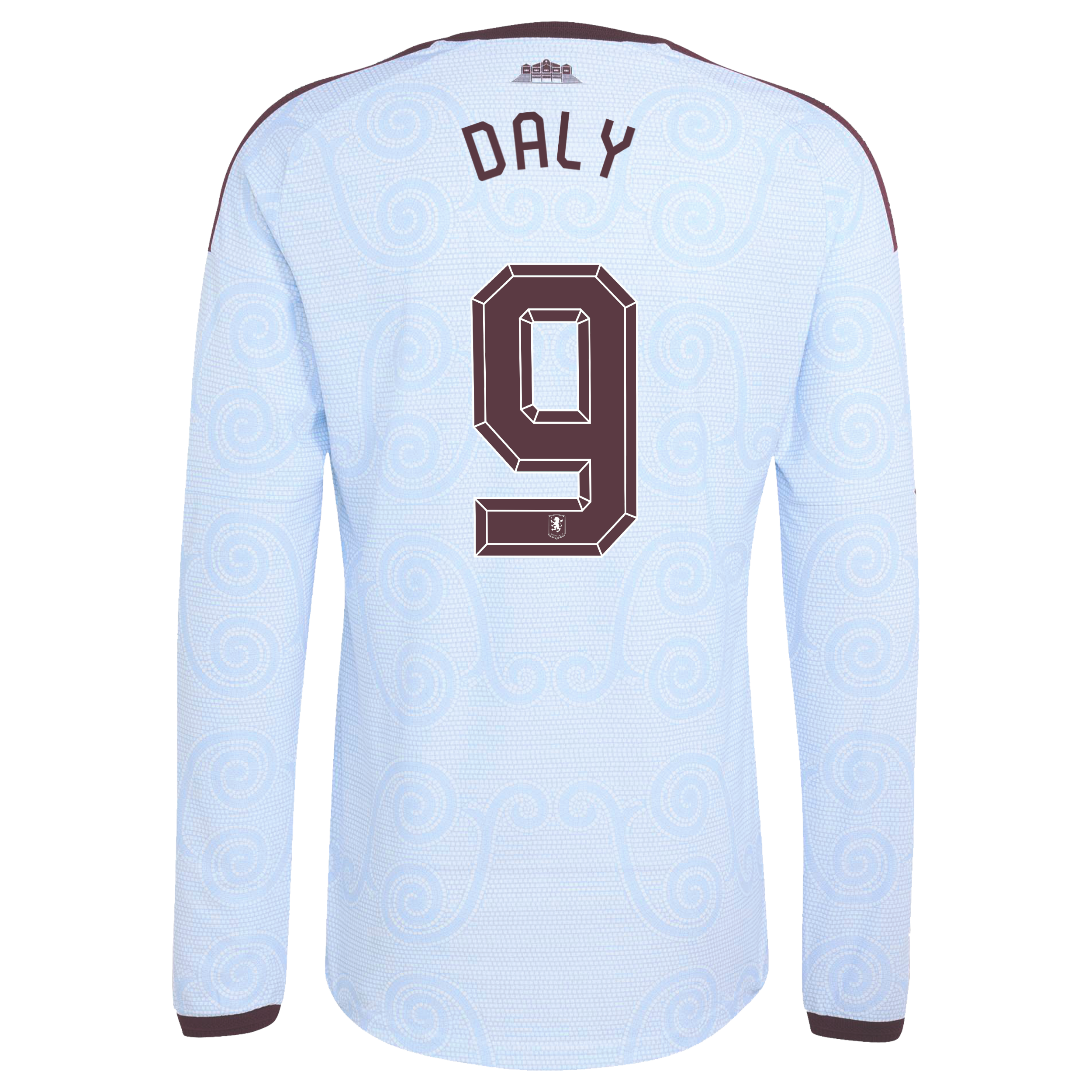 Aston Villa adidas Third Authentic Shirt 2026-27 - Long Sleeve with Daly 9 Cup printing, , rebel_hi-res