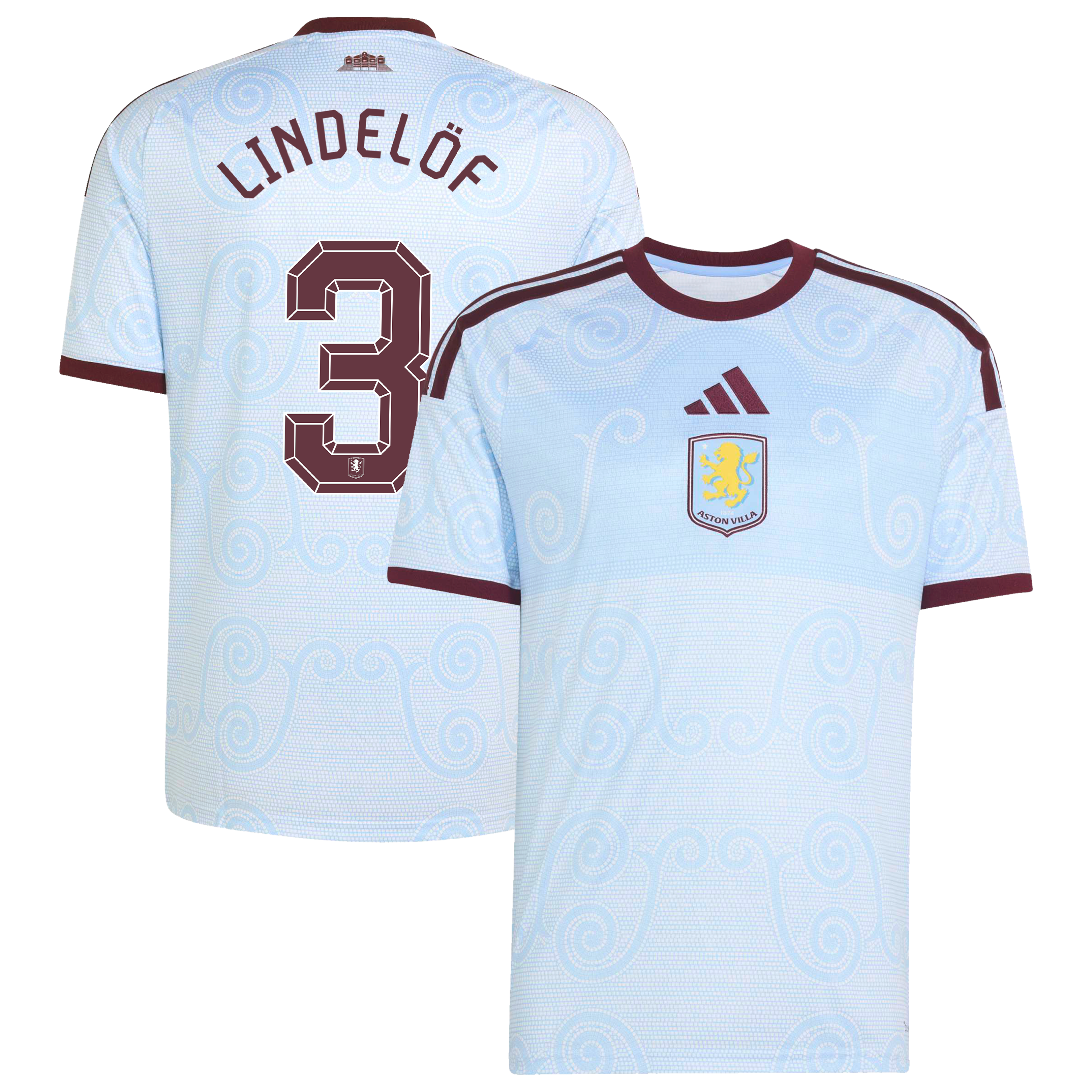 Aston Villa adidas Third Shirt 2026-27 with Lindel&ouml;f 3 Cup printing, , rebel_hi-res