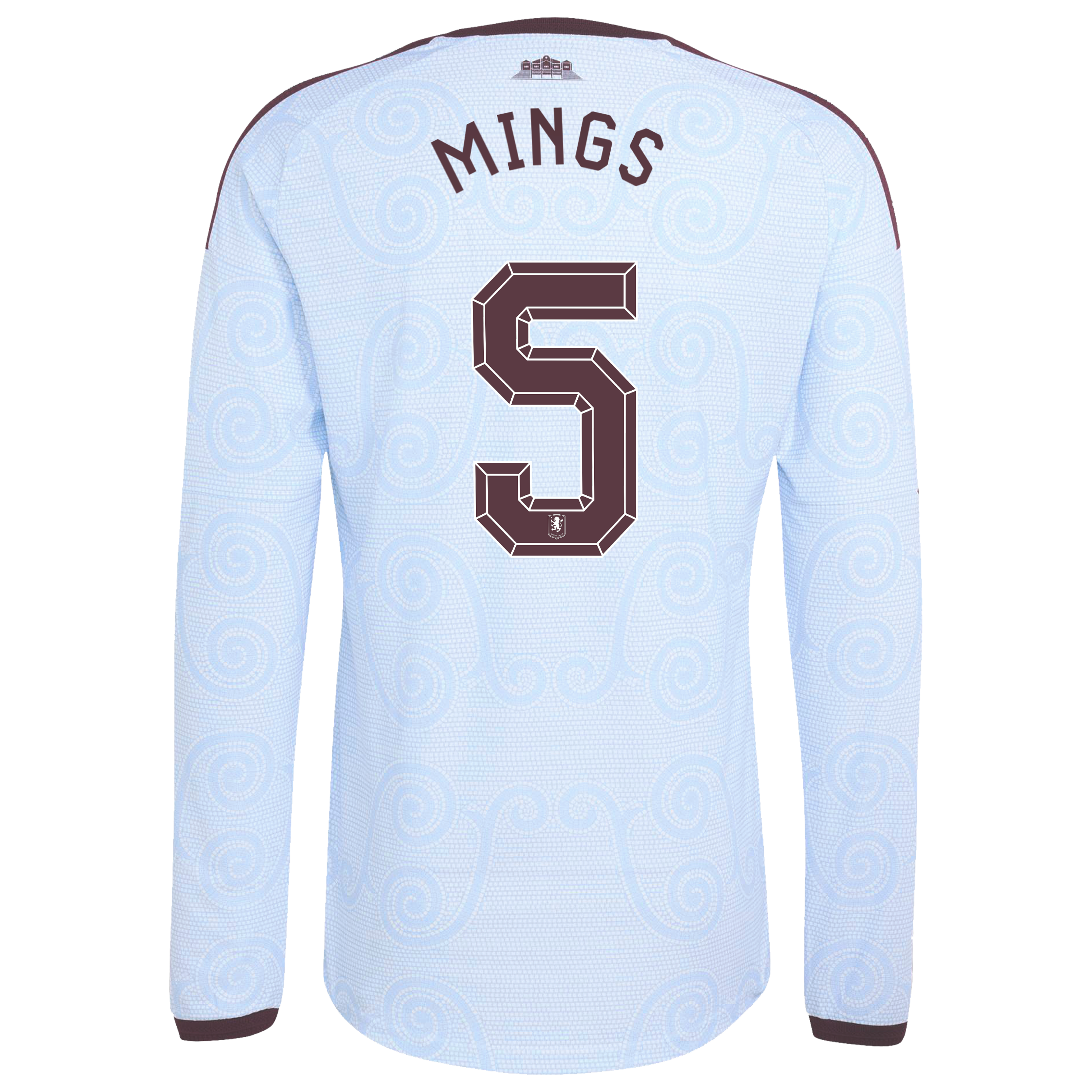 Aston Villa adidas Third Authentic Shirt 2026-27 - Long Sleeve with Mings 5 Cup printing, , rebel_hi-res