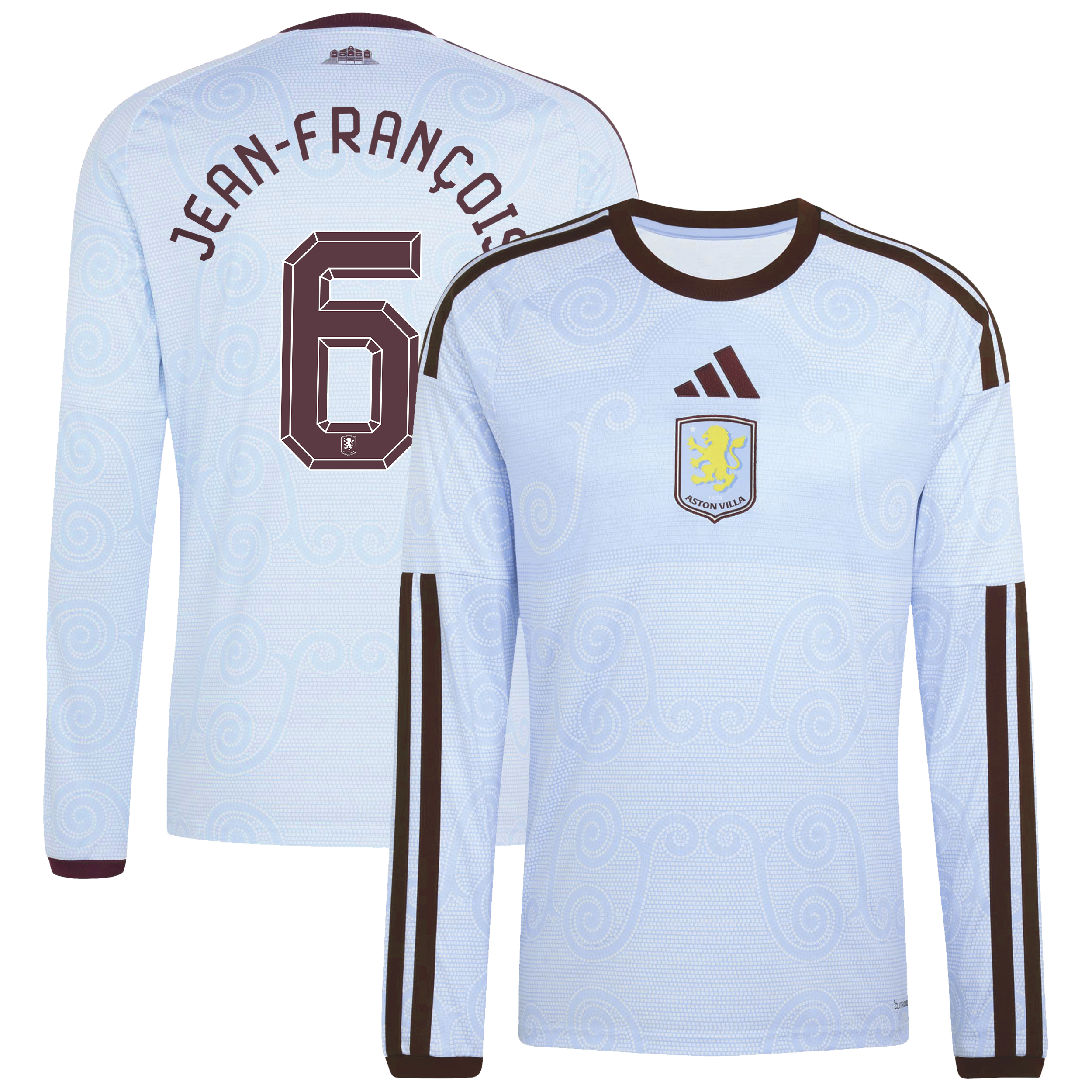 Aston Villa adidas Third Shirt 2026-27 - Long Sleeve with Jean-Fran&ccedil;ois 6 Cup printing, , rebel_hi-res