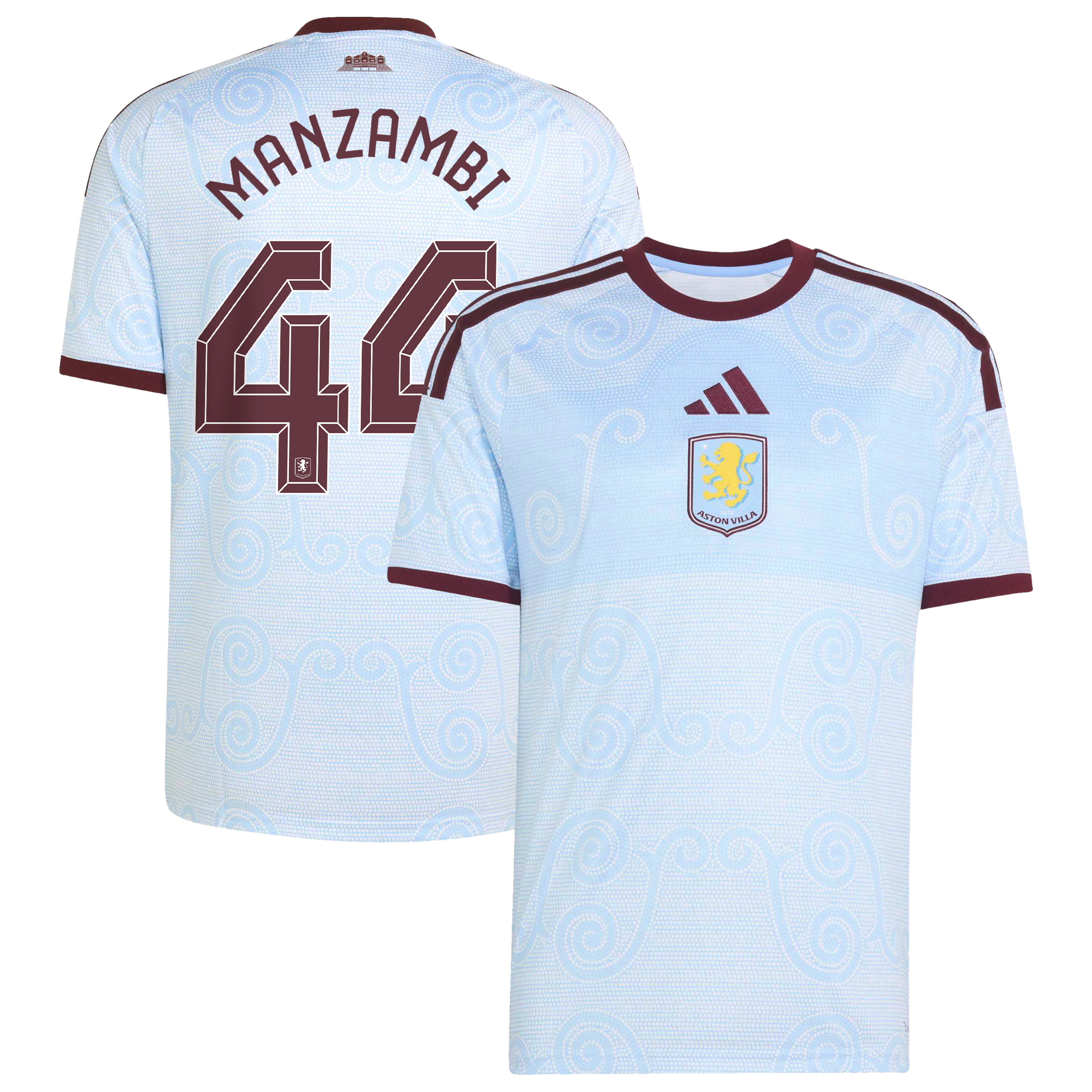 Aston Villa adidas Third Shirt 2026-27 with Manzambi 44 Cup printing, , rebel_hi-res