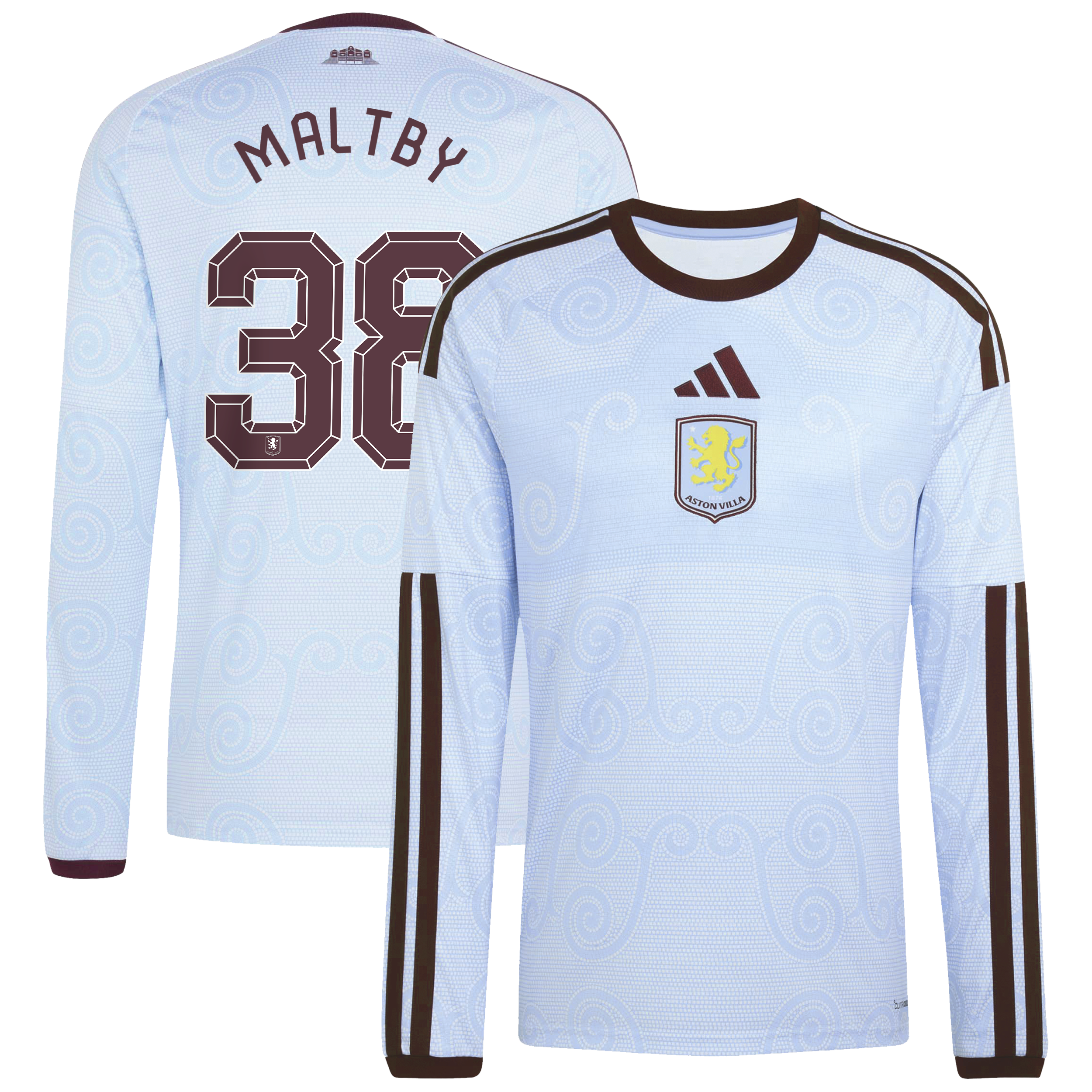 Aston Villa adidas Third Shirt 2026-27 - Long Sleeve with Maltby 38 Cup printing, , rebel_hi-res