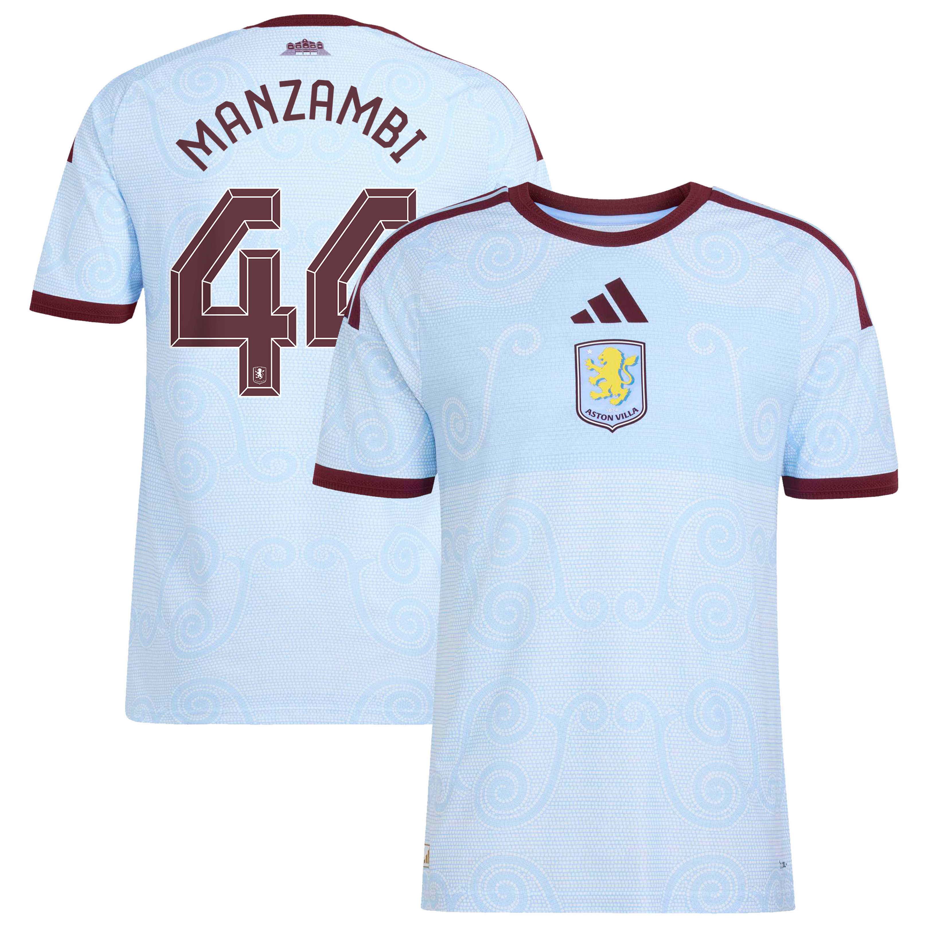 Aston Villa adidas Third Authentic Shirt 2026-27 with Manzambi 44 Cup printing, , rebel_hi-res