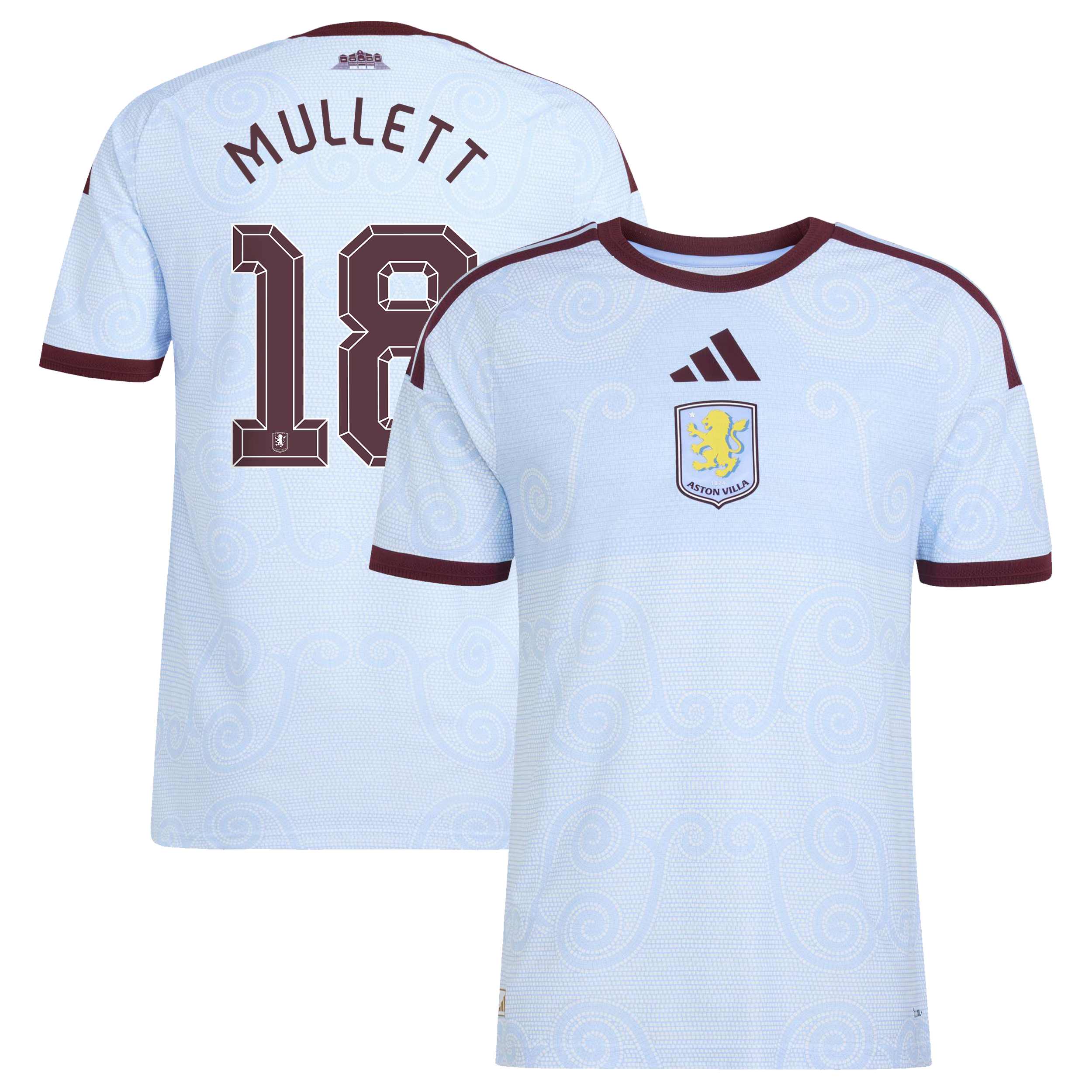 Aston Villa adidas Third Authentic Shirt 2026-27 with Mullett 18 Cup printing, , rebel_hi-res