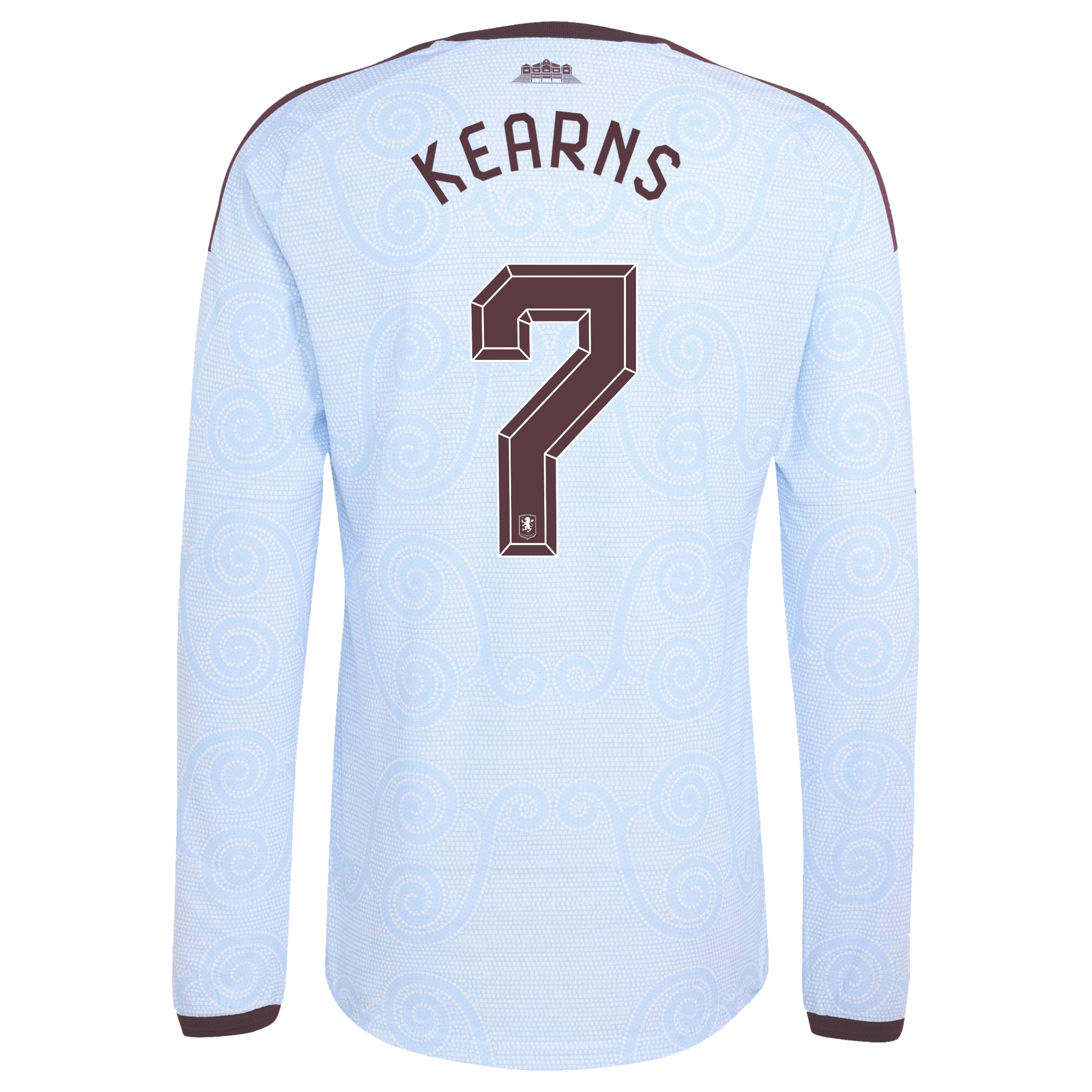 Aston Villa adidas Third Authentic Shirt 2026-27 - Long Sleeve with Kearns 7 Cup printing, , rebel_hi-res