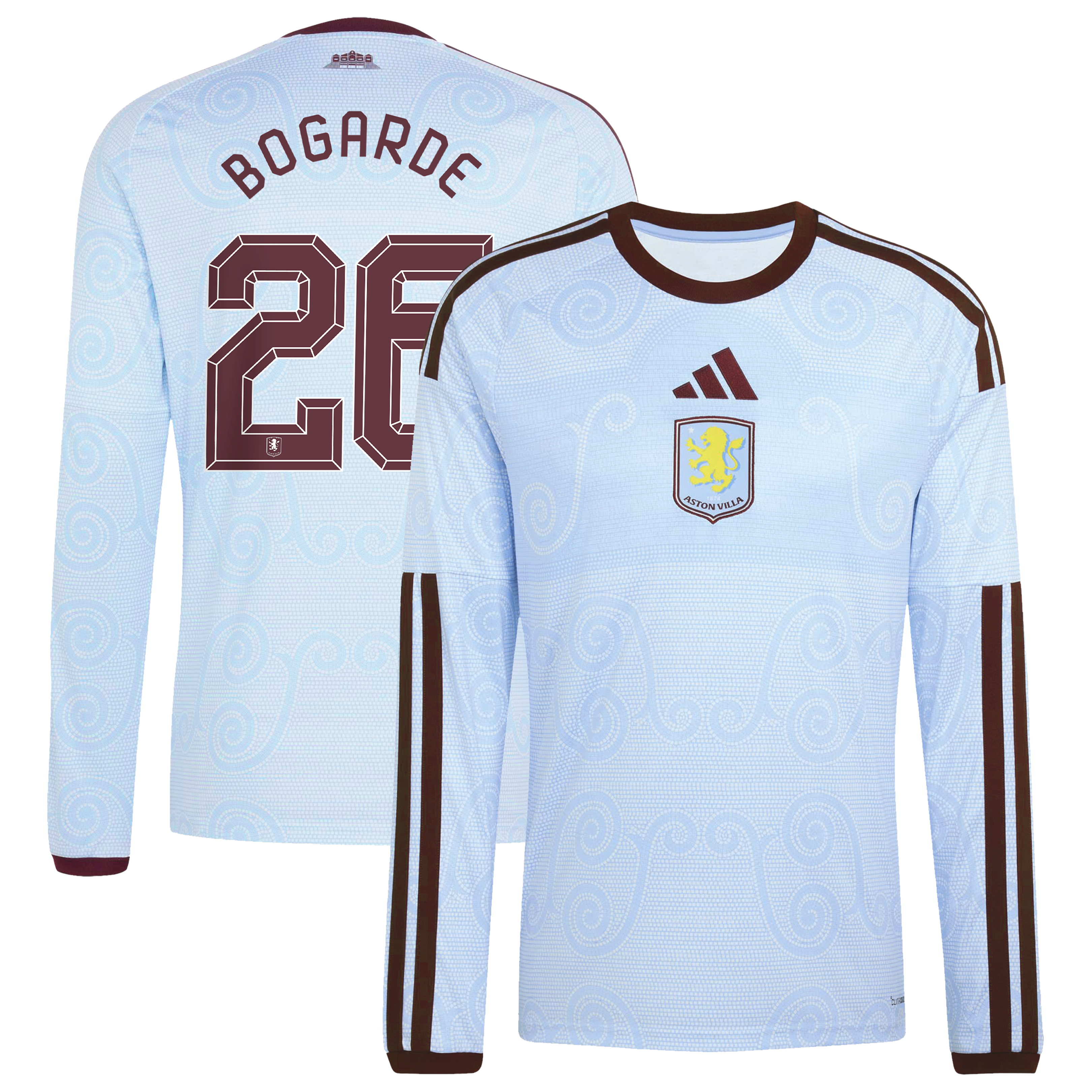 Aston Villa adidas Third Shirt 2026-27 - Long Sleeve with Bogarde 26 Cup printing, , rebel_hi-res