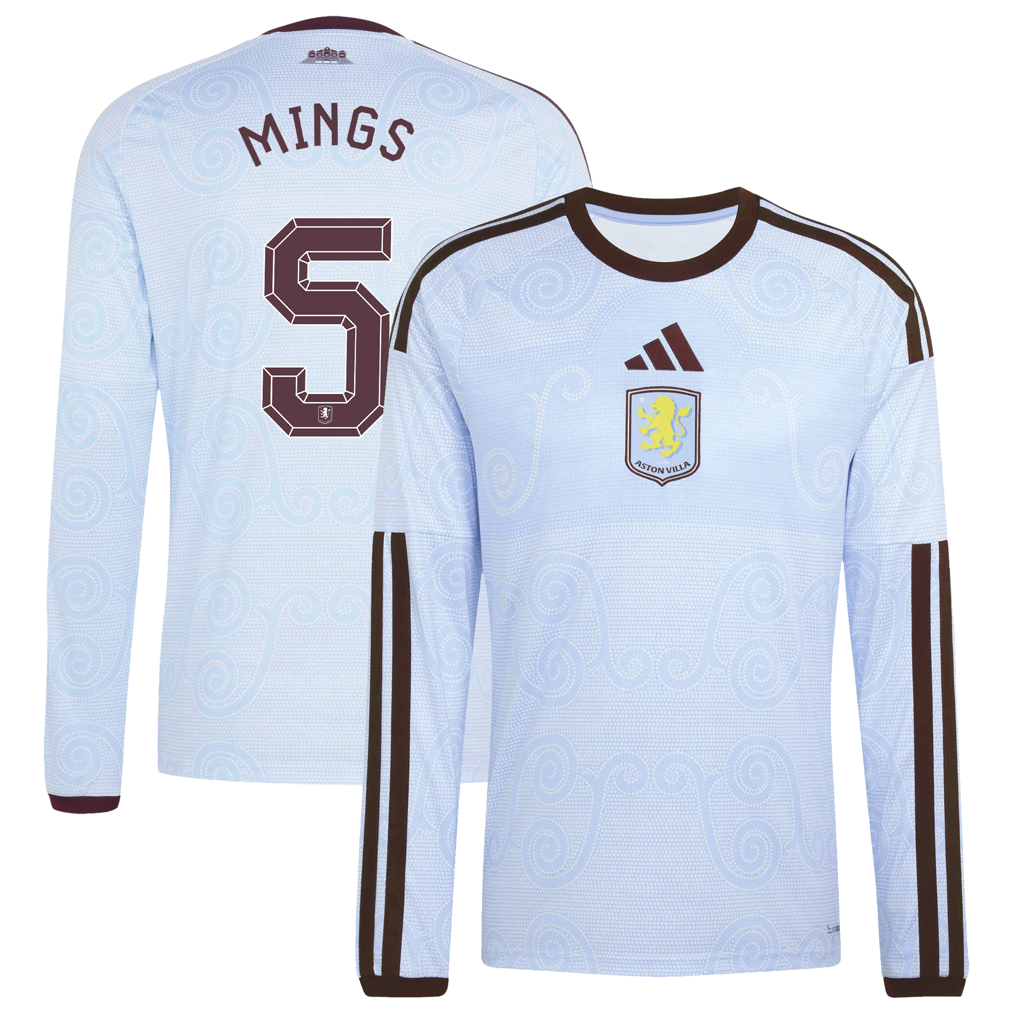 Aston Villa adidas Third Shirt 2026-27 - Long Sleeve with Mings 5 Cup printing, , rebel_hi-res