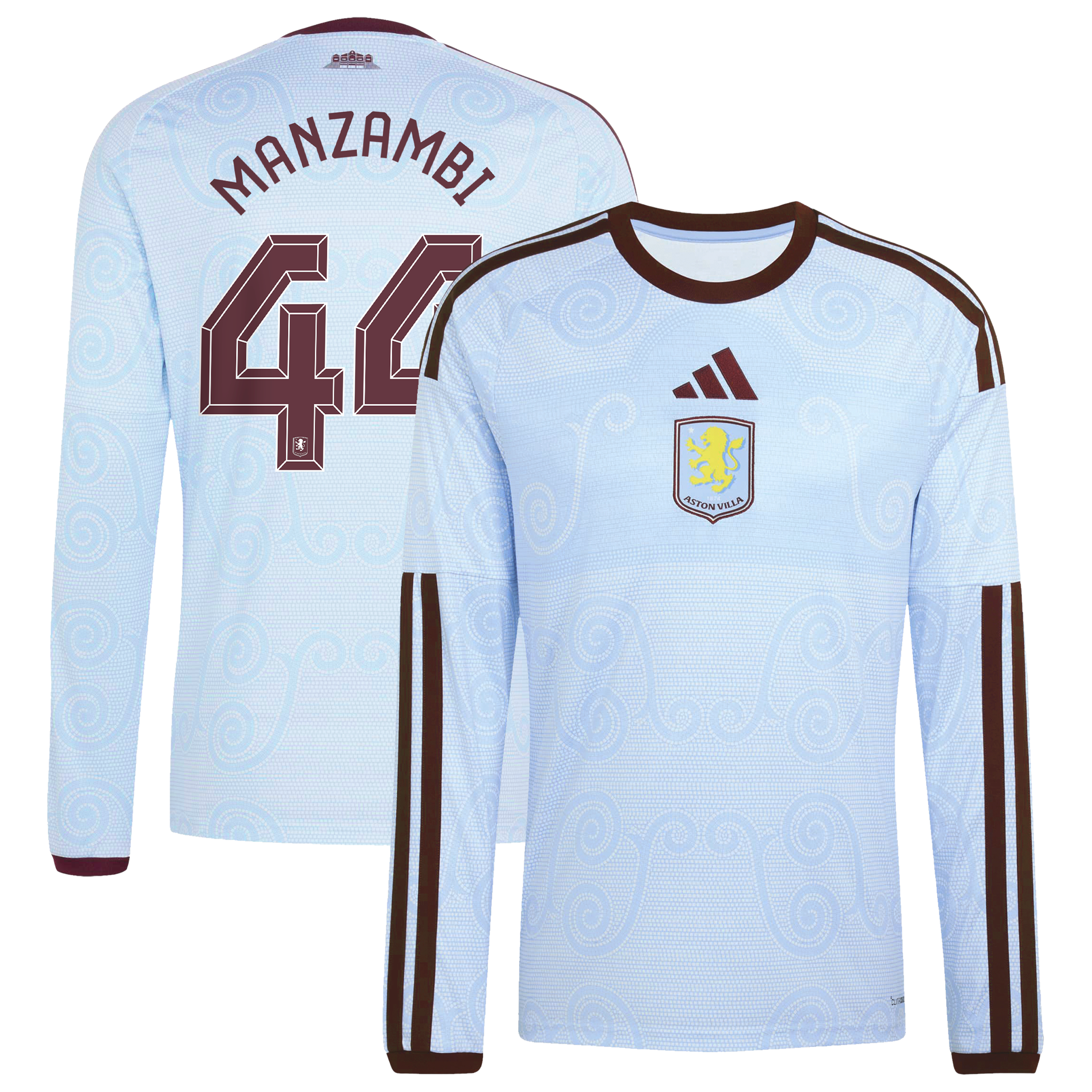 Aston Villa adidas Third Shirt 2026-27 - Long Sleeve with Manzambi 44 Cup printing, , rebel_hi-res