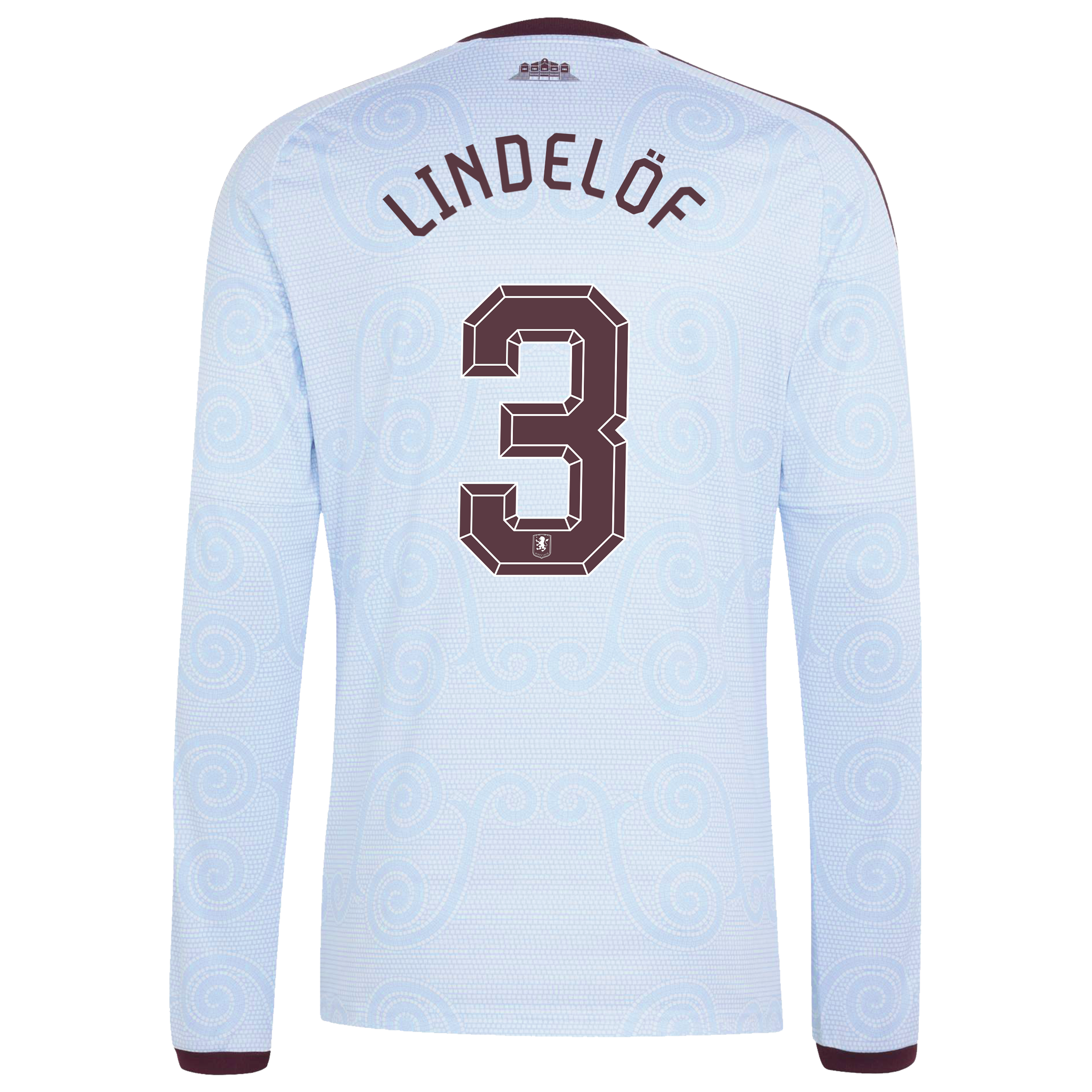 Aston Villa adidas Third Shirt 2026-27 - Long Sleeve with Lindel&ouml;f 3 Cup printing, , rebel_hi-res