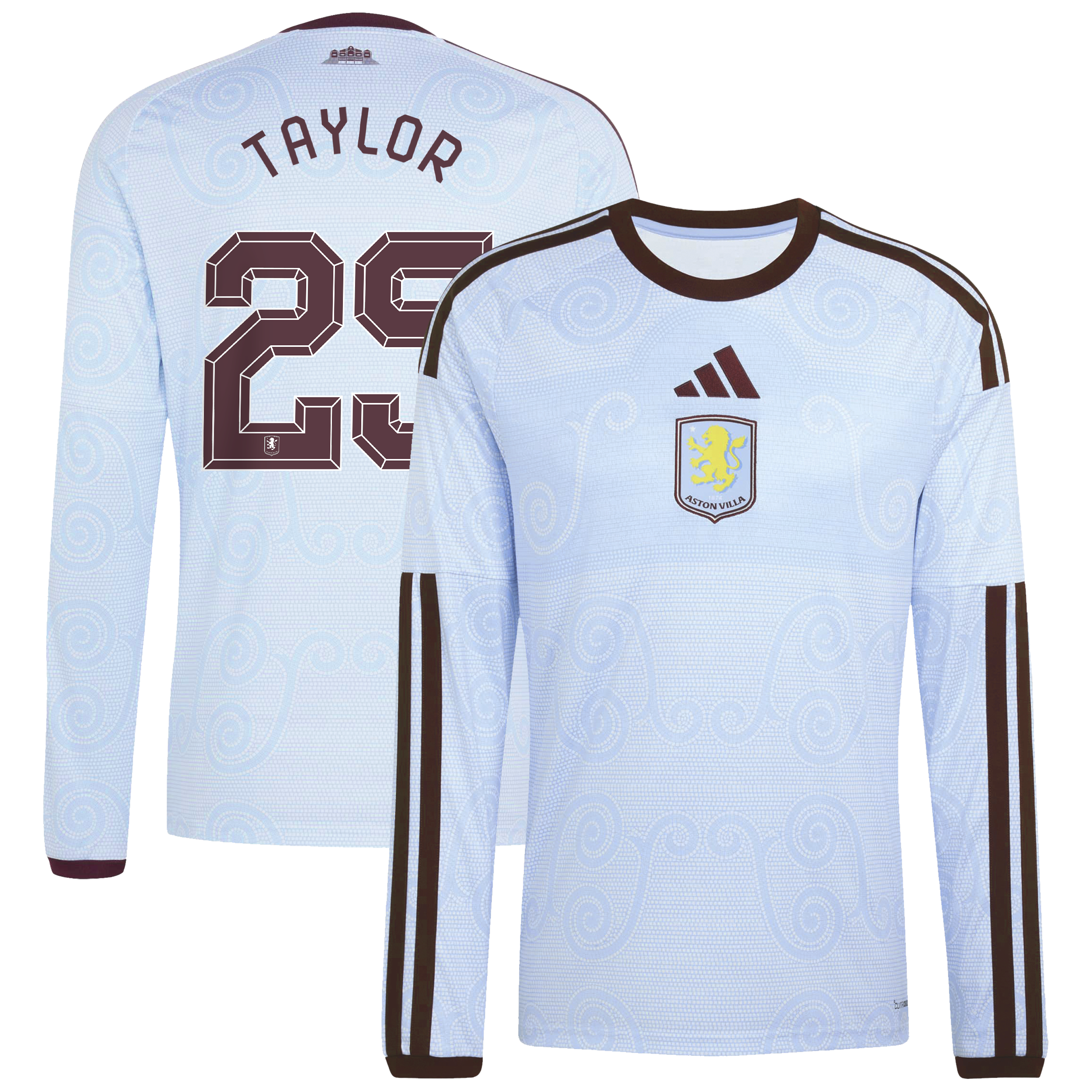 Aston Villa adidas Third Shirt 2026-27 - Long Sleeve with Taylor 25 Cup printing, , rebel_hi-res