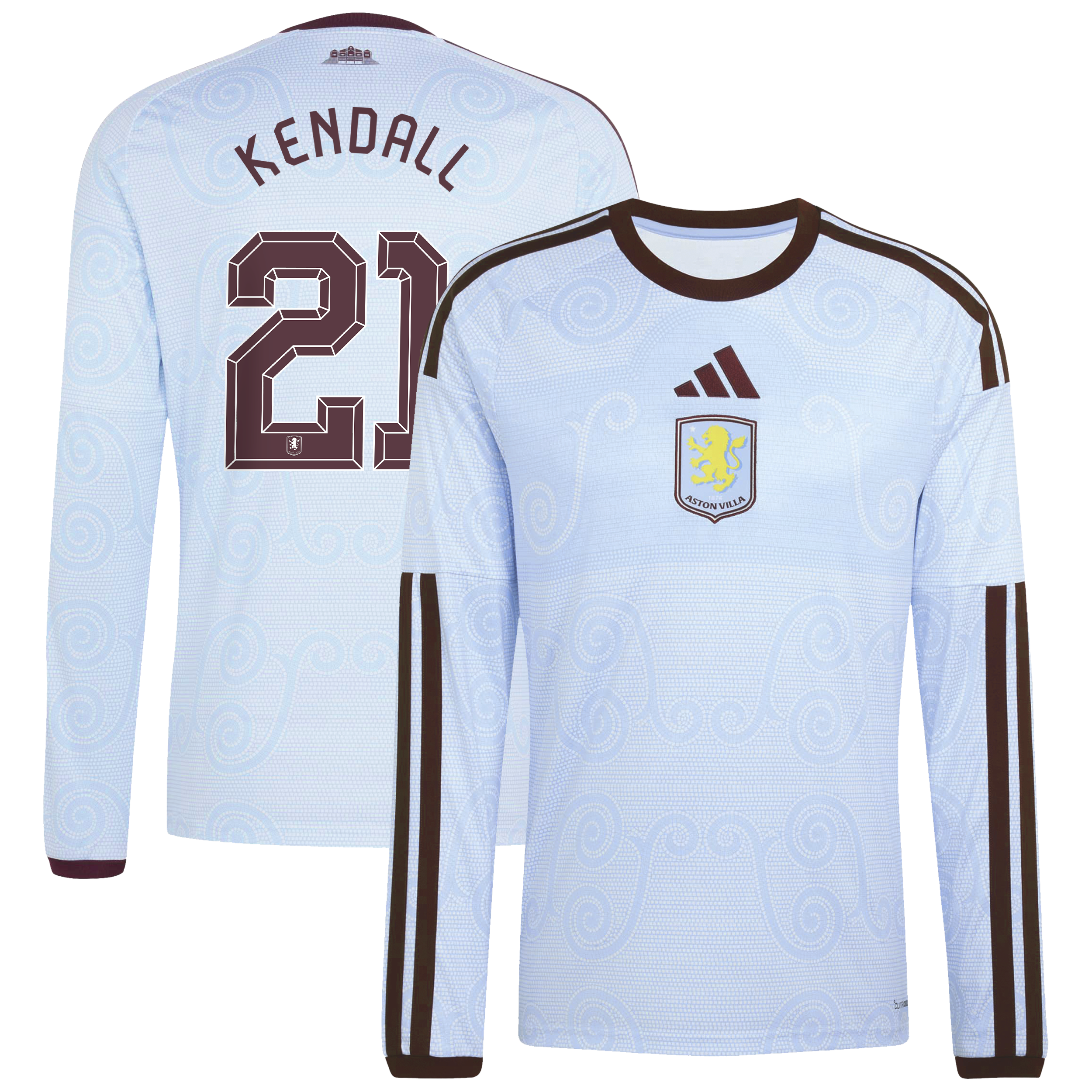 Aston Villa adidas Third Shirt 2026-27 - Long Sleeve with Kendall 21 Cup printing, , rebel_hi-res