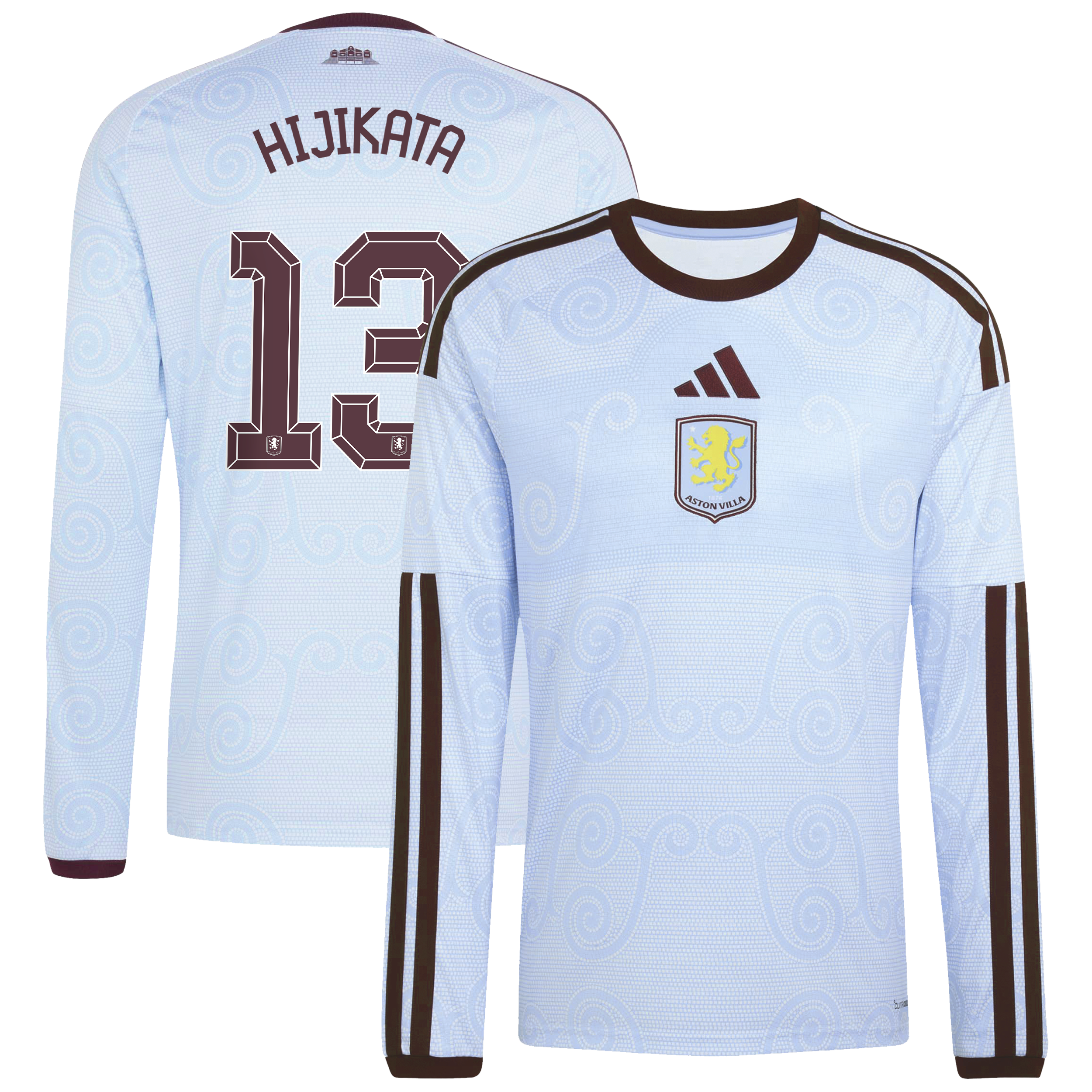 Aston Villa adidas Third Shirt 2026-27 - Long Sleeve with Hijikata 13 Cup printing, , rebel_hi-res