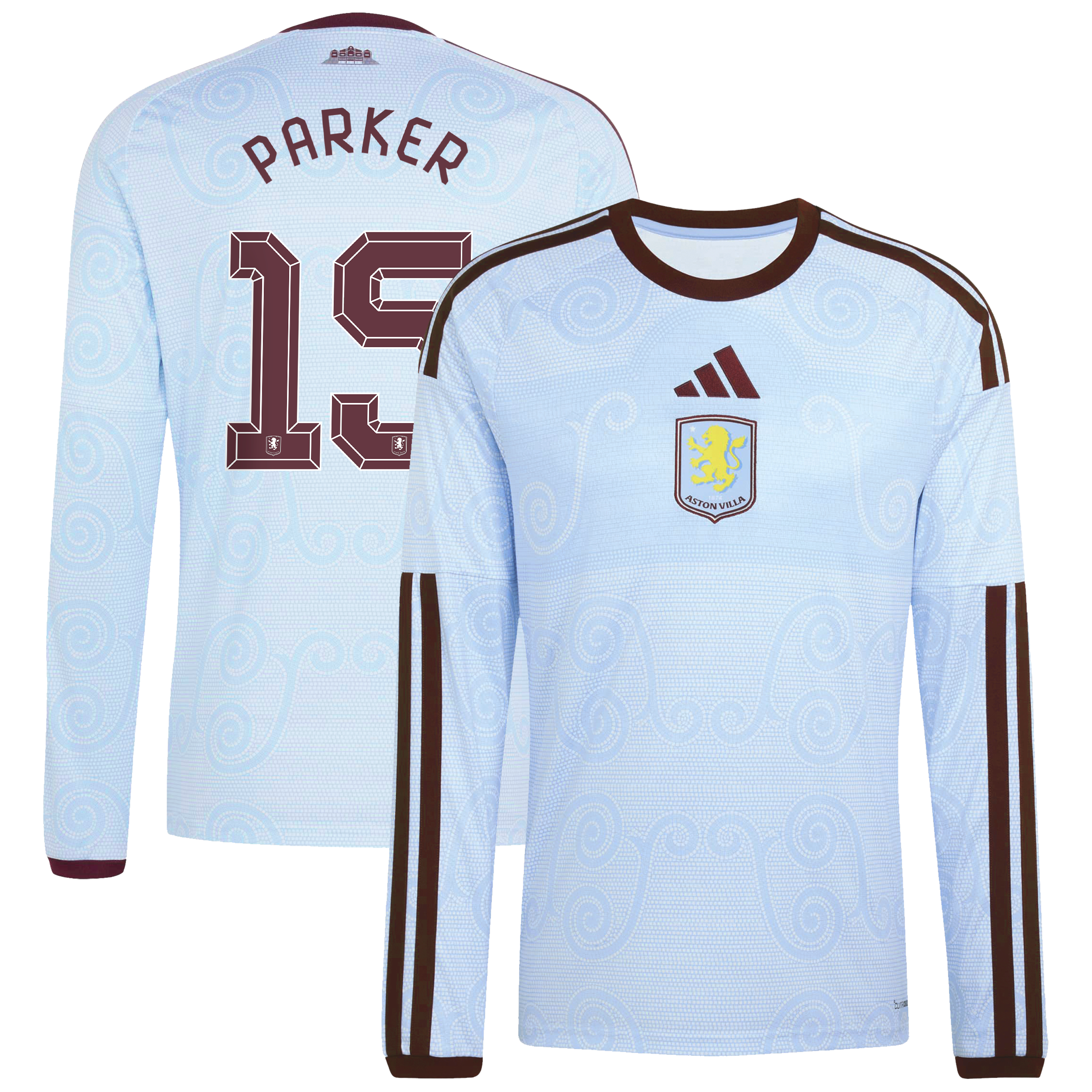 Aston Villa adidas Third Shirt 2026-27 - Long Sleeve with Parker 15 Cup printing, , rebel_hi-res