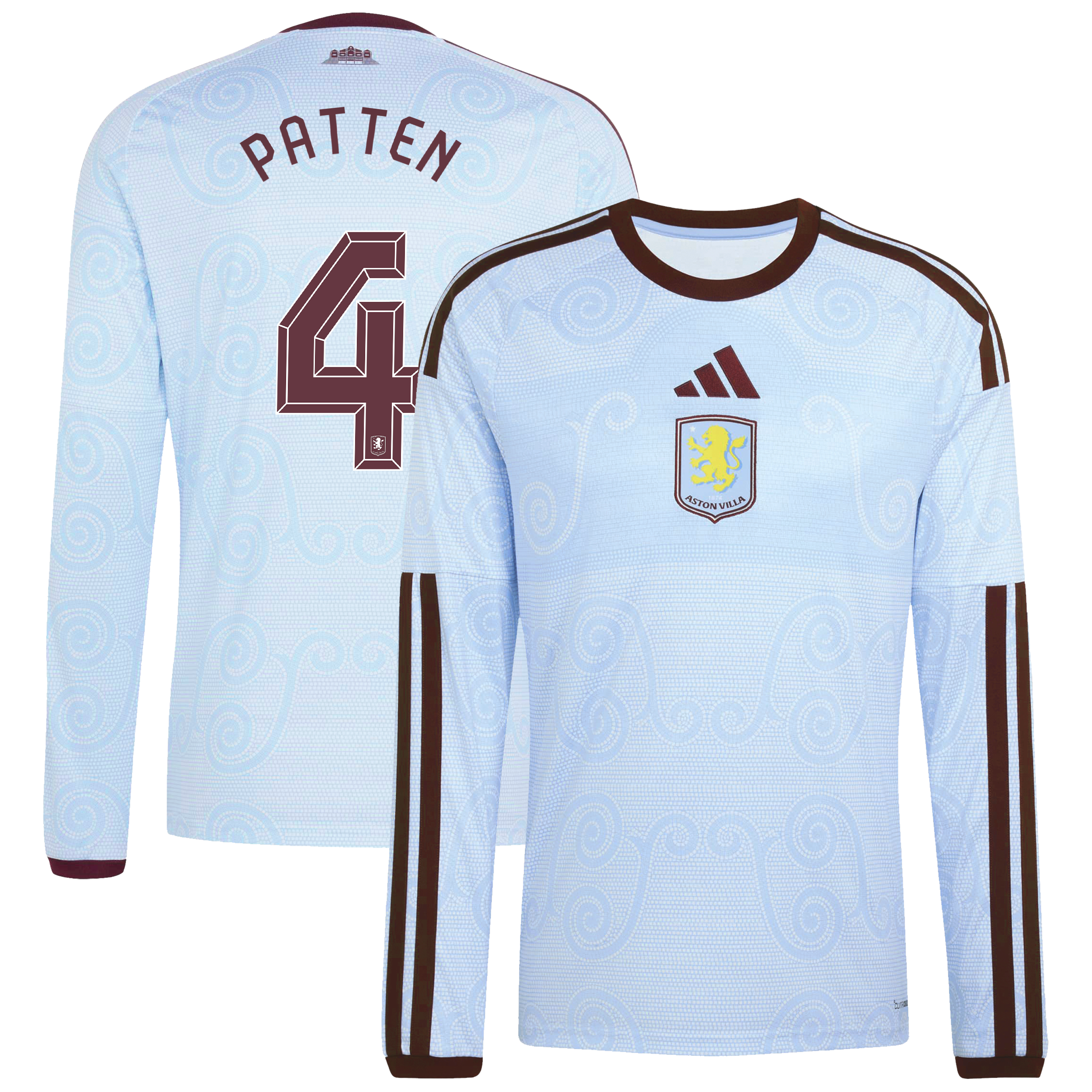 Aston Villa adidas Third Shirt 2026-27 - Long Sleeve with Patten 4 Cup printing, , rebel_hi-res