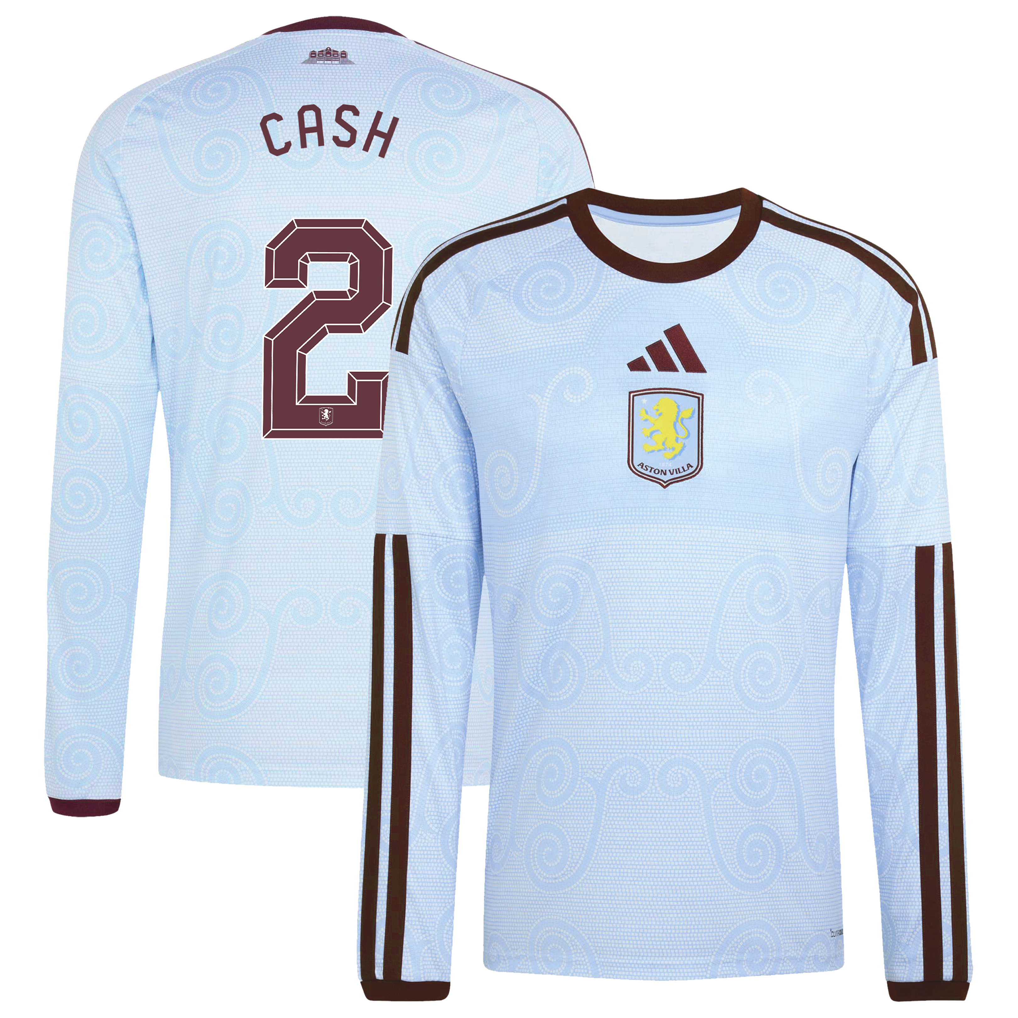 Aston Villa adidas Third Shirt 2026-27 - Long Sleeve with Cash 2 Cup printing, , rebel_hi-res