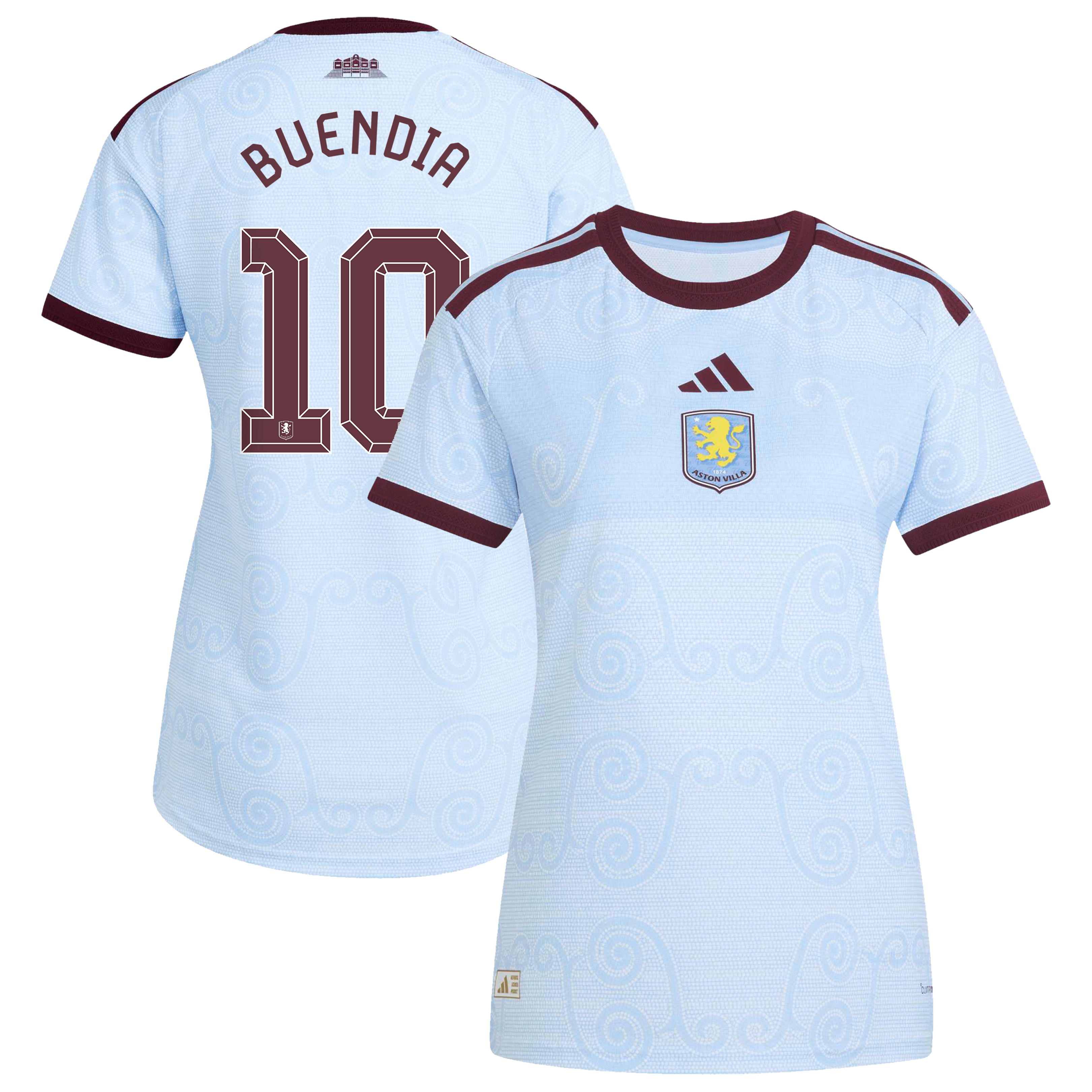 Aston Villa adidas Third Authentic Shirt 2026-27 - Womens with Buendia 10 Cup printing