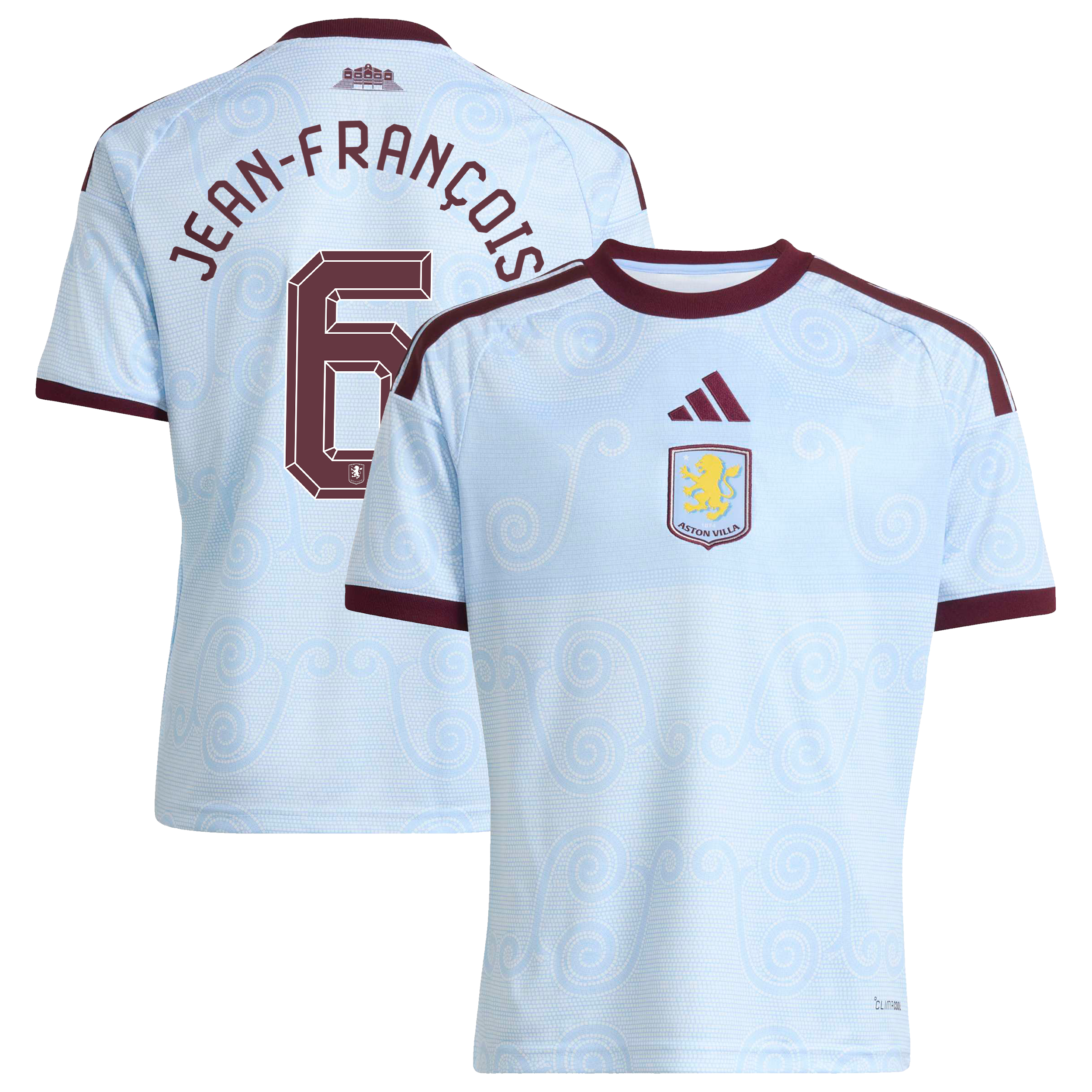 Aston Villa adidas Third Shirt 2026-27 - Kids with Jean-Fran&ccedil;ois 6 Cup printing, , rebel_hi-res