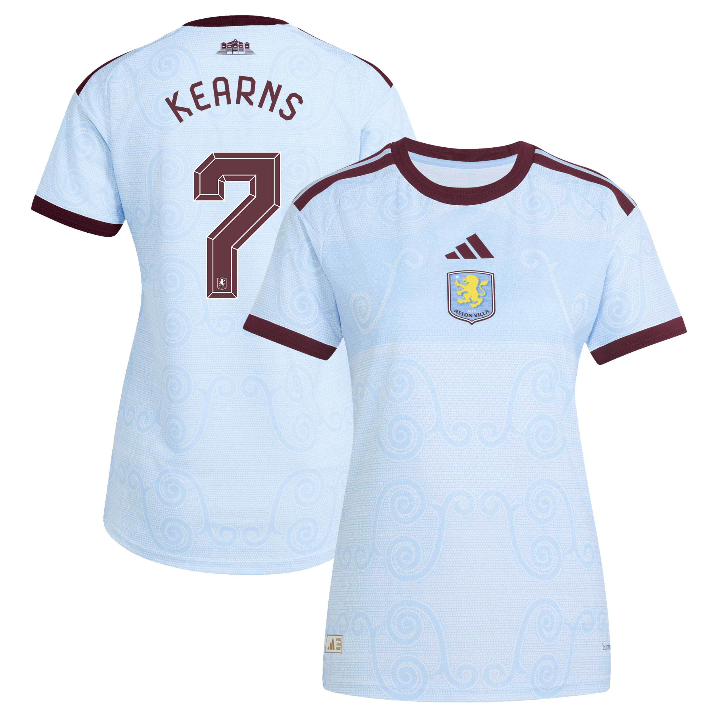 Aston Villa adidas Third Authentic Shirt 2026-27 - Womens with Kearns 7 Cup printing