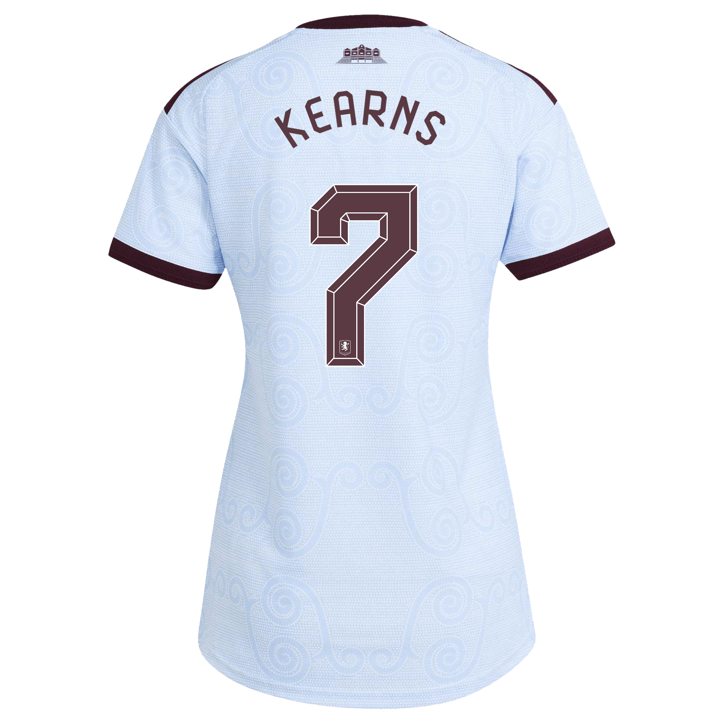 Aston Villa adidas Third Authentic Shirt 2026-27 - Womens with Kearns 7 Cup printing, , rebel_hi-res