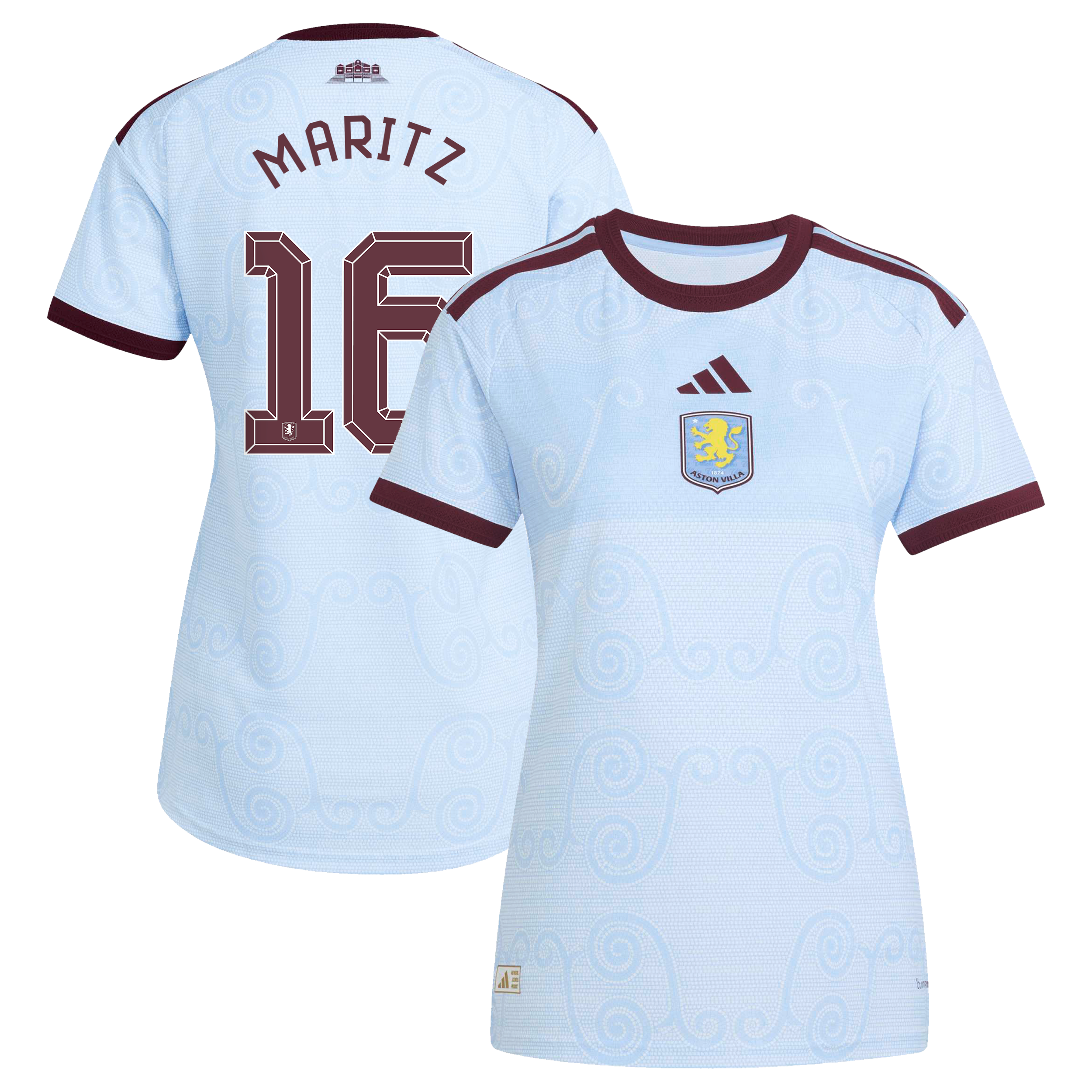 Aston Villa adidas Third Authentic Shirt 2026-27 - Womens with Maritz 16 Cup printing
