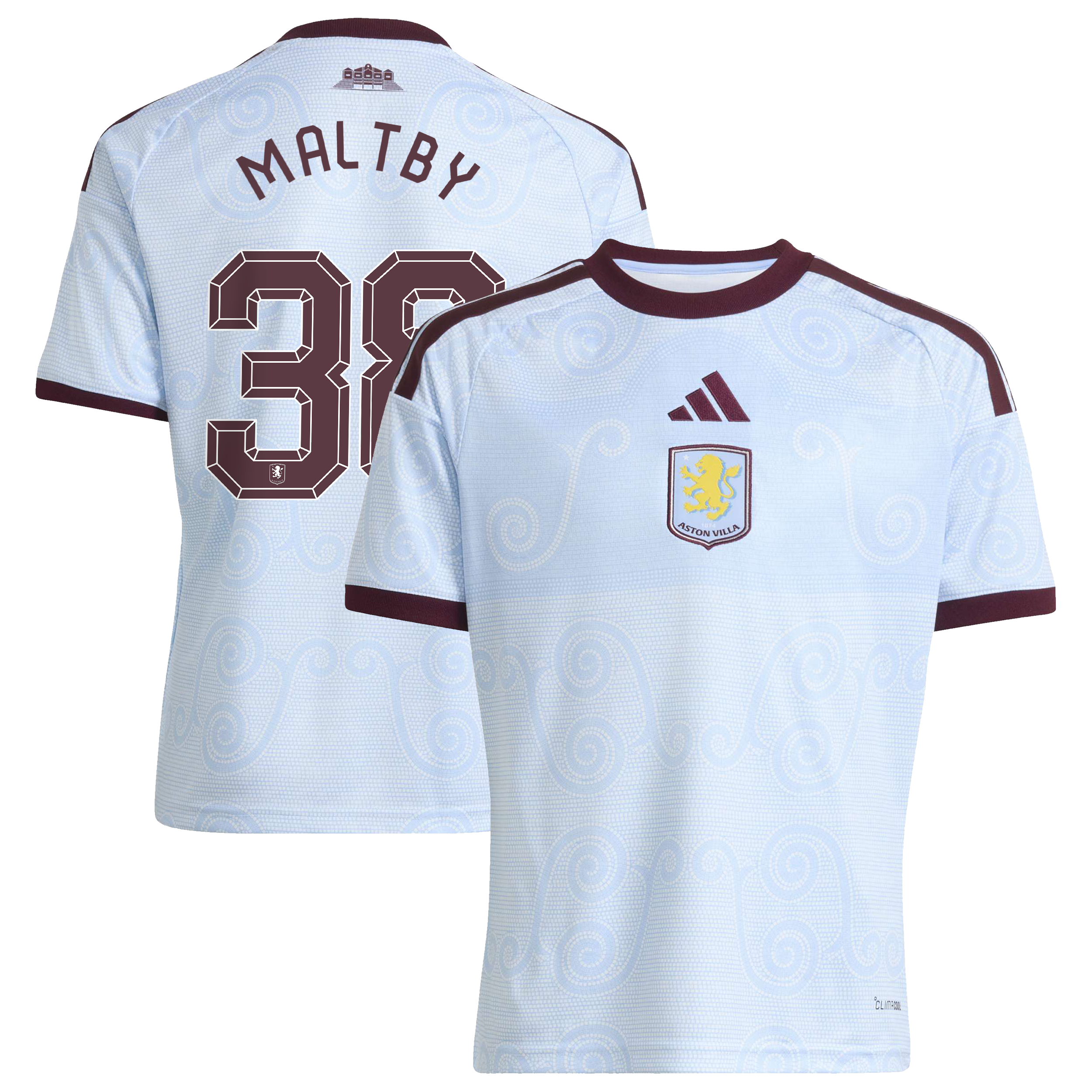 Aston Villa adidas Third Shirt 2026-27 - Kids with Maltby 38 Cup printing, , rebel_hi-res