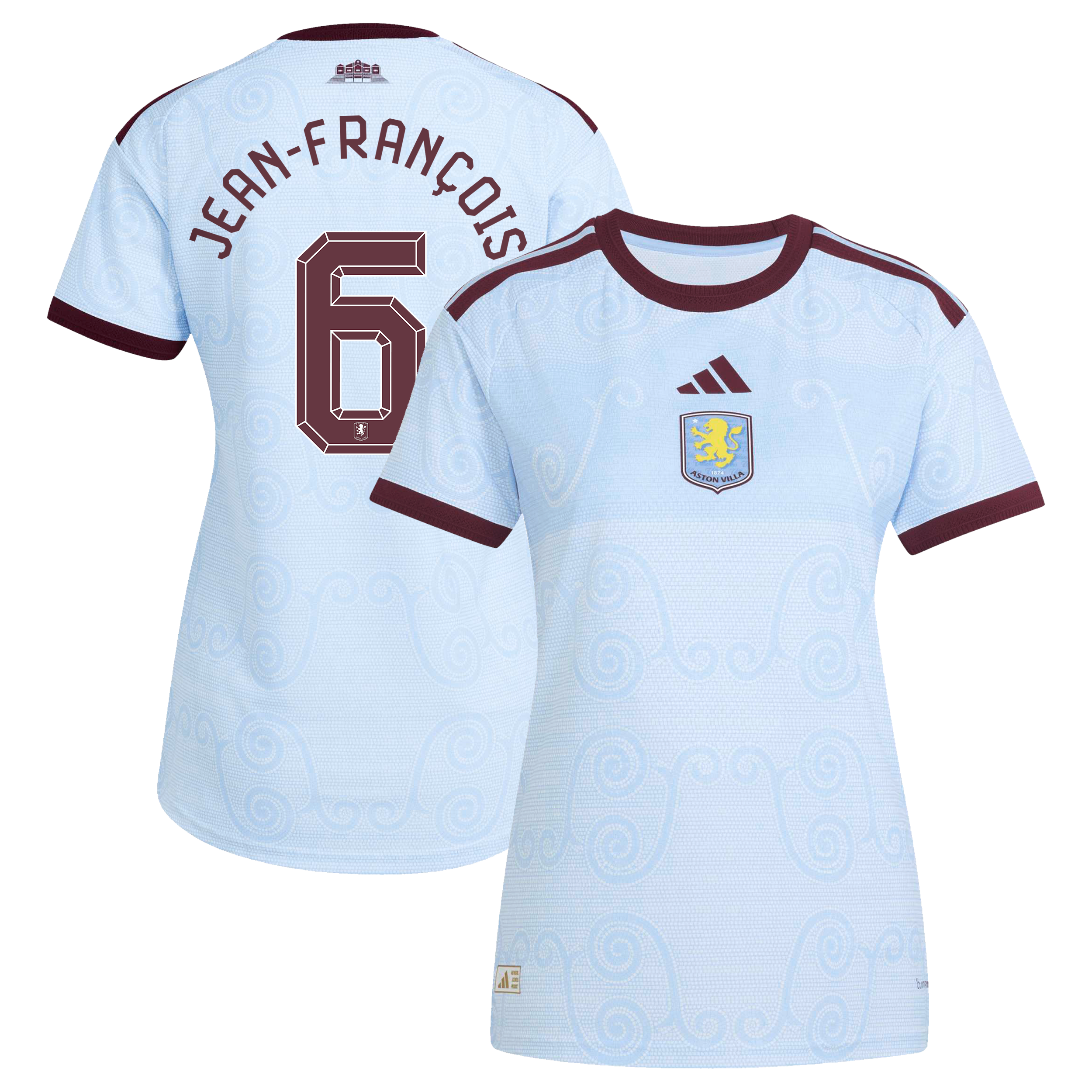 Aston Villa adidas Third Authentic Shirt 2026-27 - Womens with Jean-François 6 Cup printing