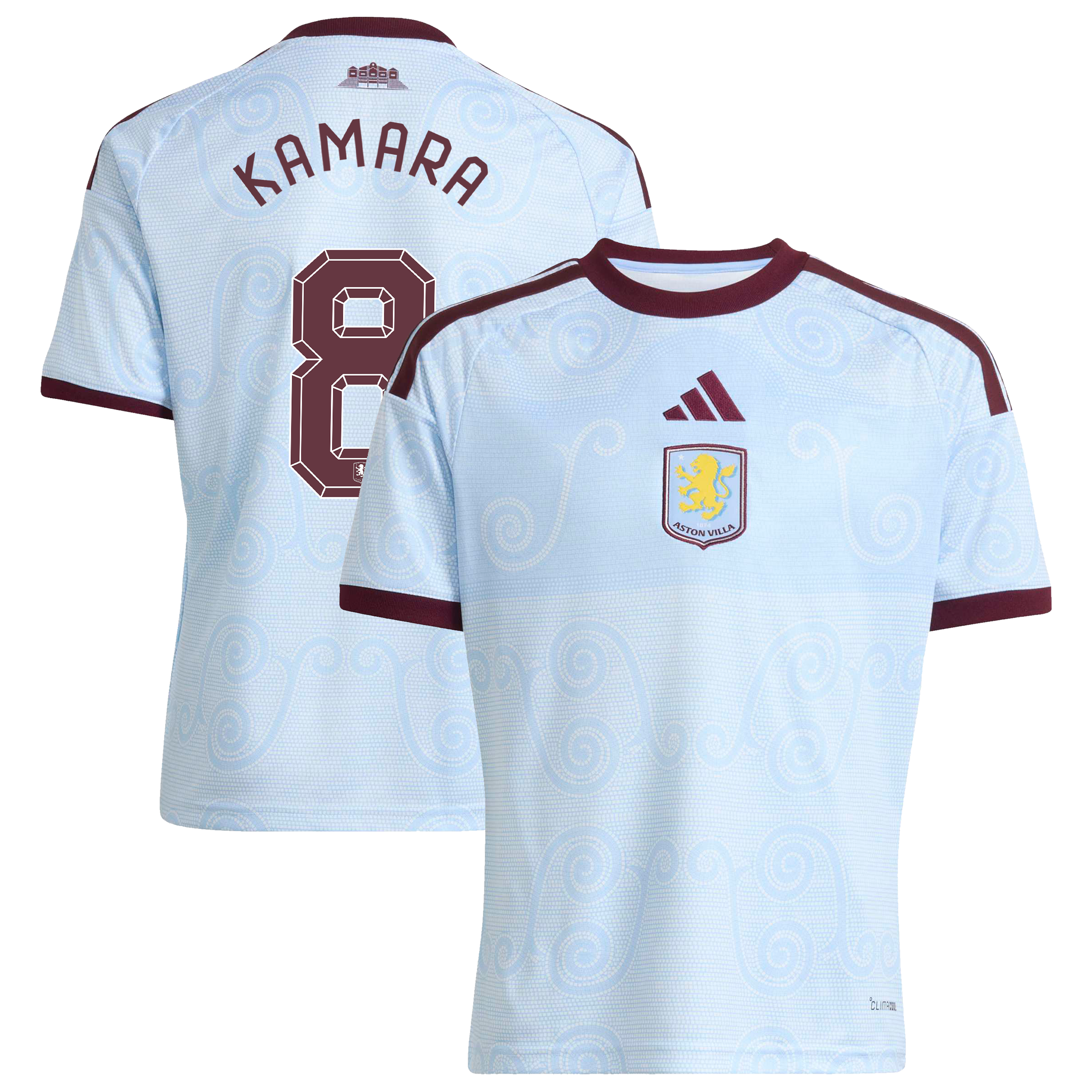 Aston Villa adidas Third Shirt 2026-27 - Kids with Kamara 8 Cup printing, , rebel_hi-res
