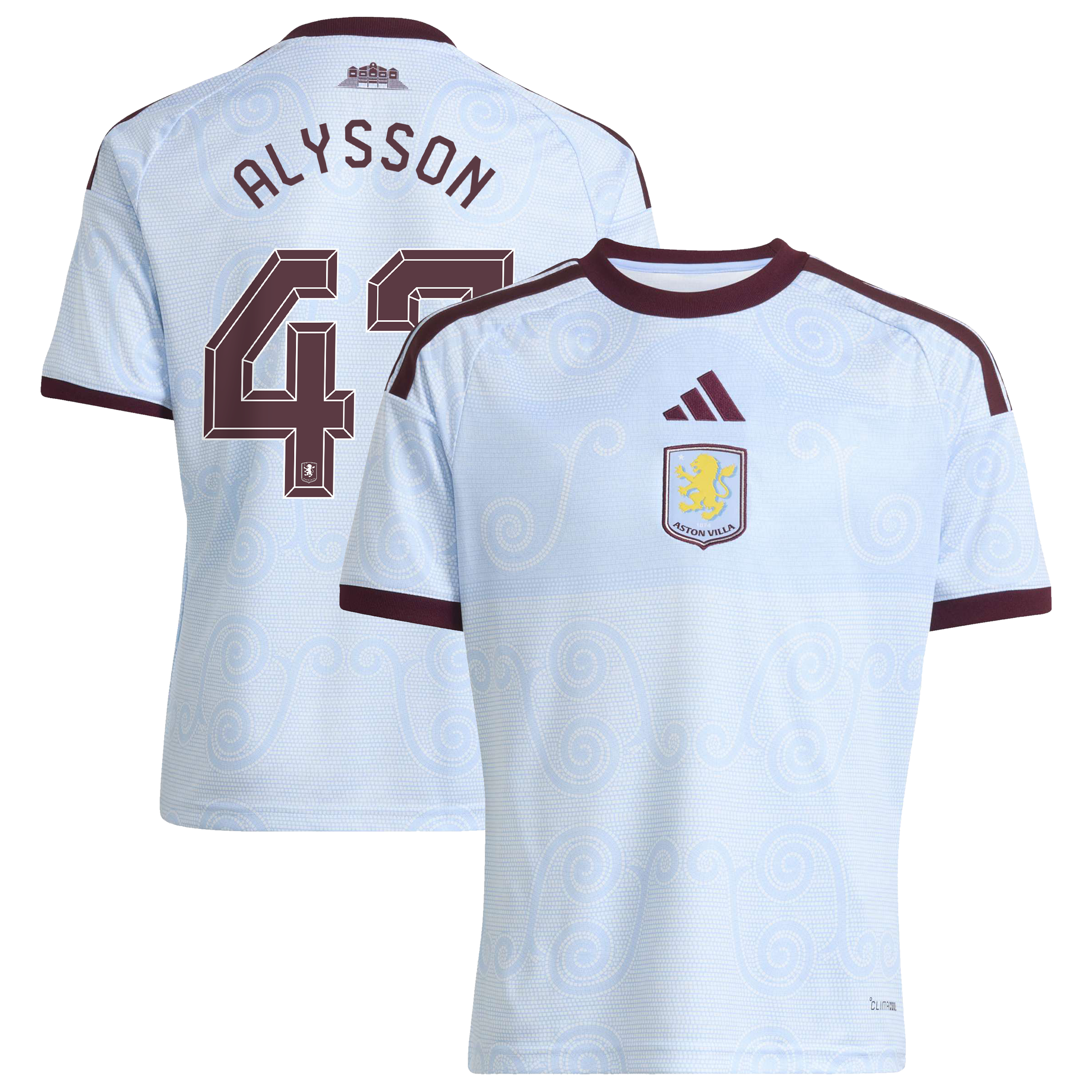 Aston Villa adidas Third Shirt 2026-27 - Kids with Alysson 47 Cup printing, , rebel_hi-res