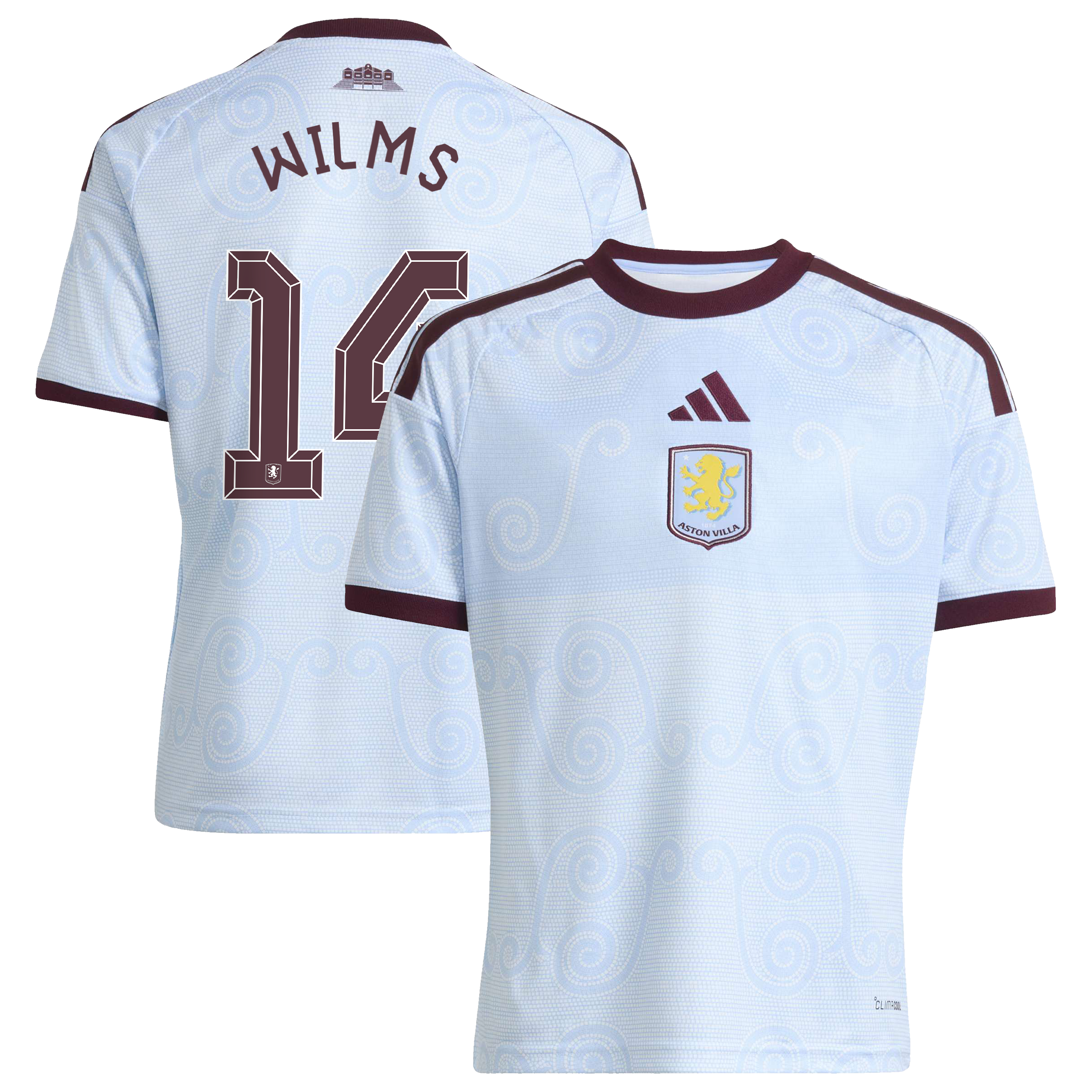 Aston Villa adidas Third Shirt 2026-27 - Kids with Wilms 14 Cup printing, , rebel_hi-res