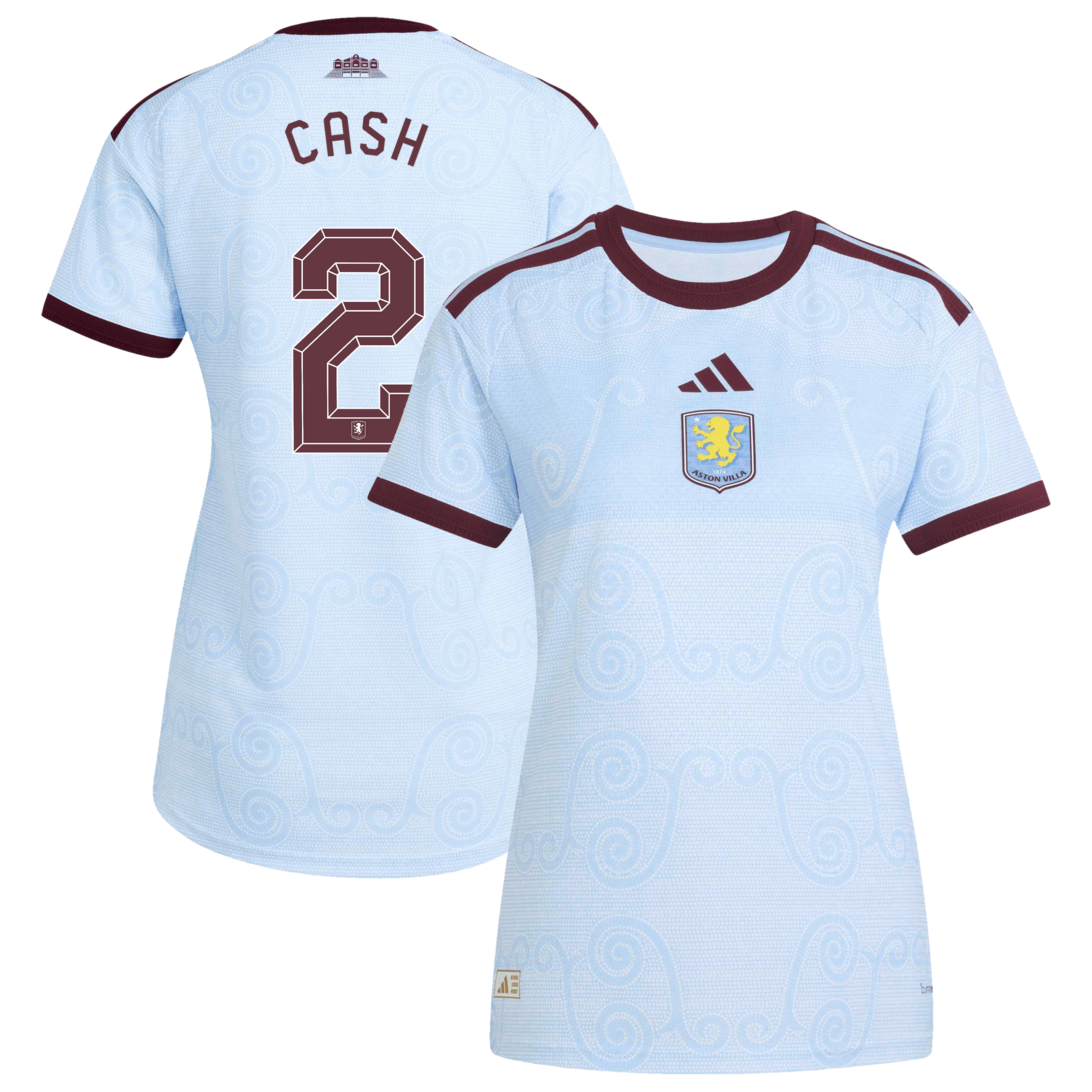 Aston Villa adidas Third Authentic Shirt 2026-27 - Womens with Cash 2 Cup printing, , rebel_hi-res