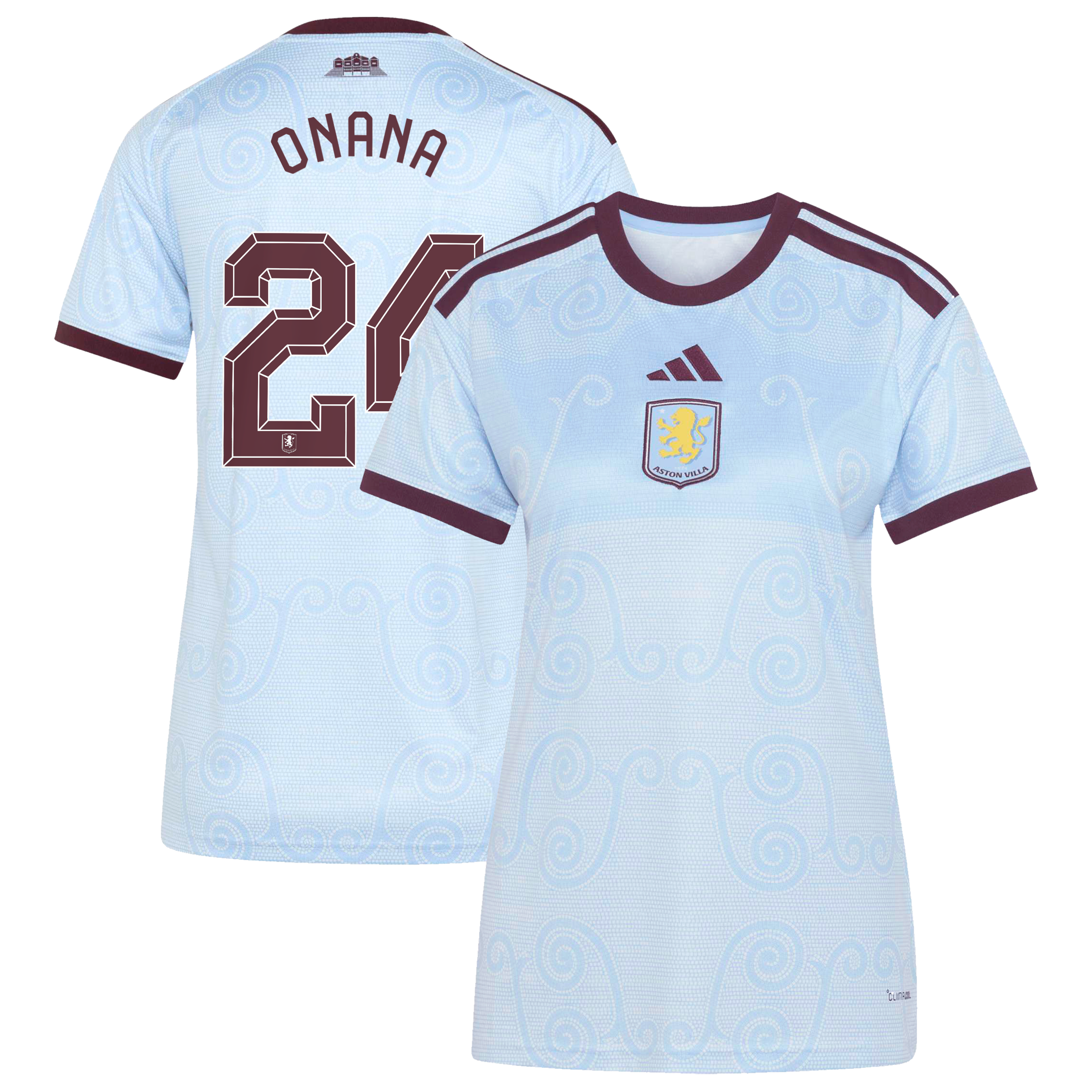 Aston Villa adidas Third Shirt 2026-27 - Womens with Onana 24 Cup printing, , rebel_hi-res