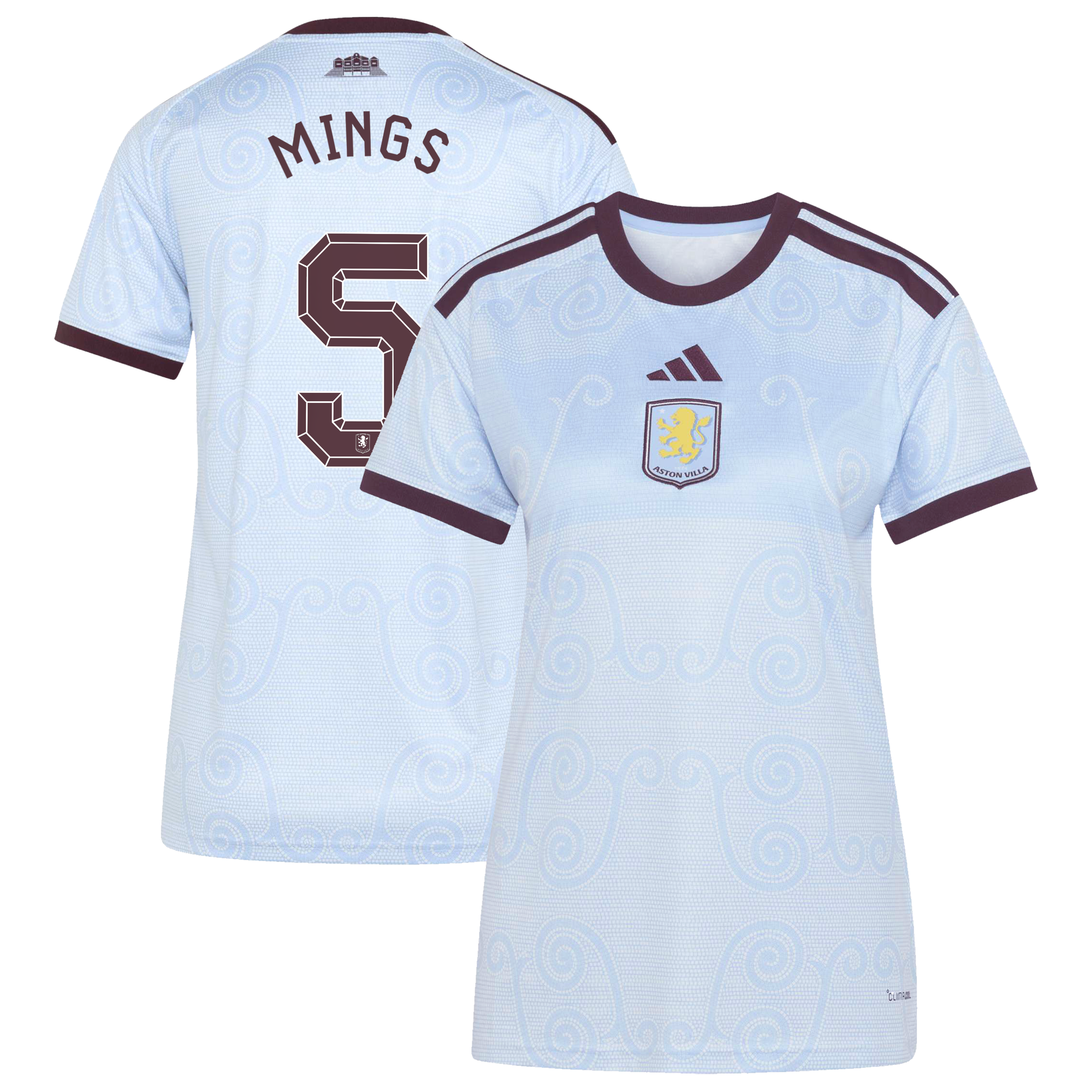 Aston Villa adidas Third Shirt 2026-27 - Womens with Mings 5 Cup printing, , rebel_hi-res