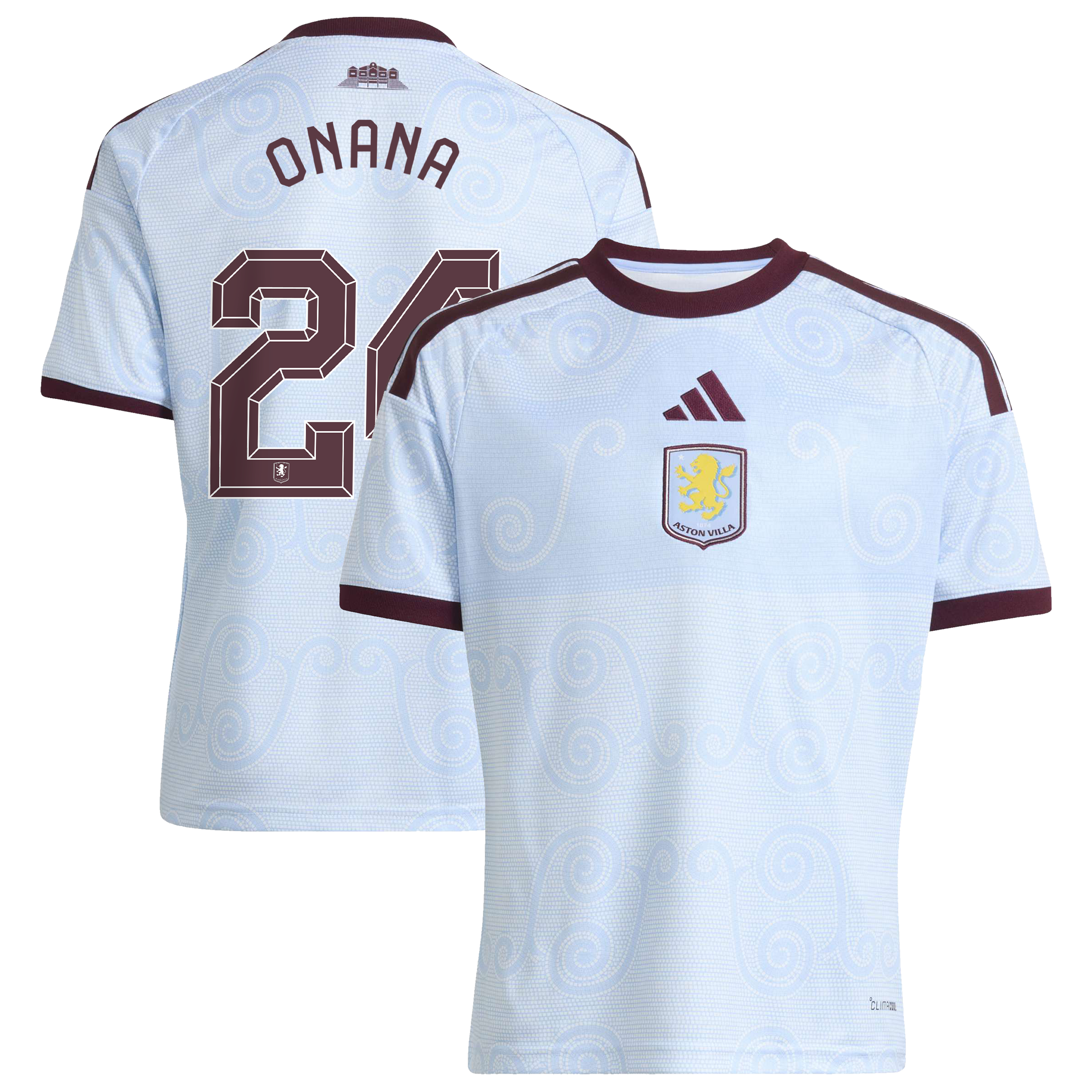 Aston Villa adidas Third Shirt 2026-27 - Kids with Onana 24 Cup printing, , rebel_hi-res