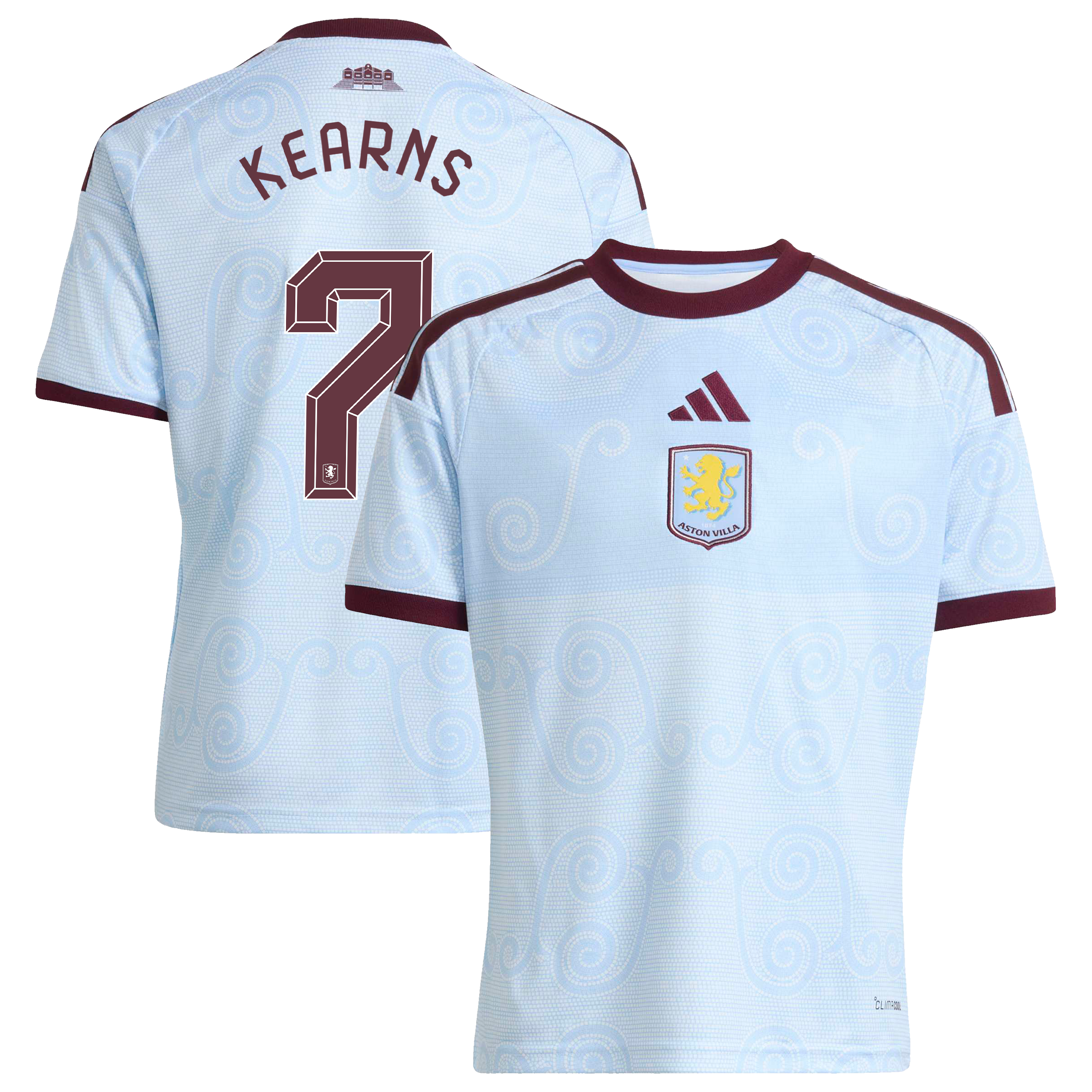 Aston Villa adidas Third Shirt 2026-27 - Kids with Kearns 7 Cup printing, , rebel_hi-res