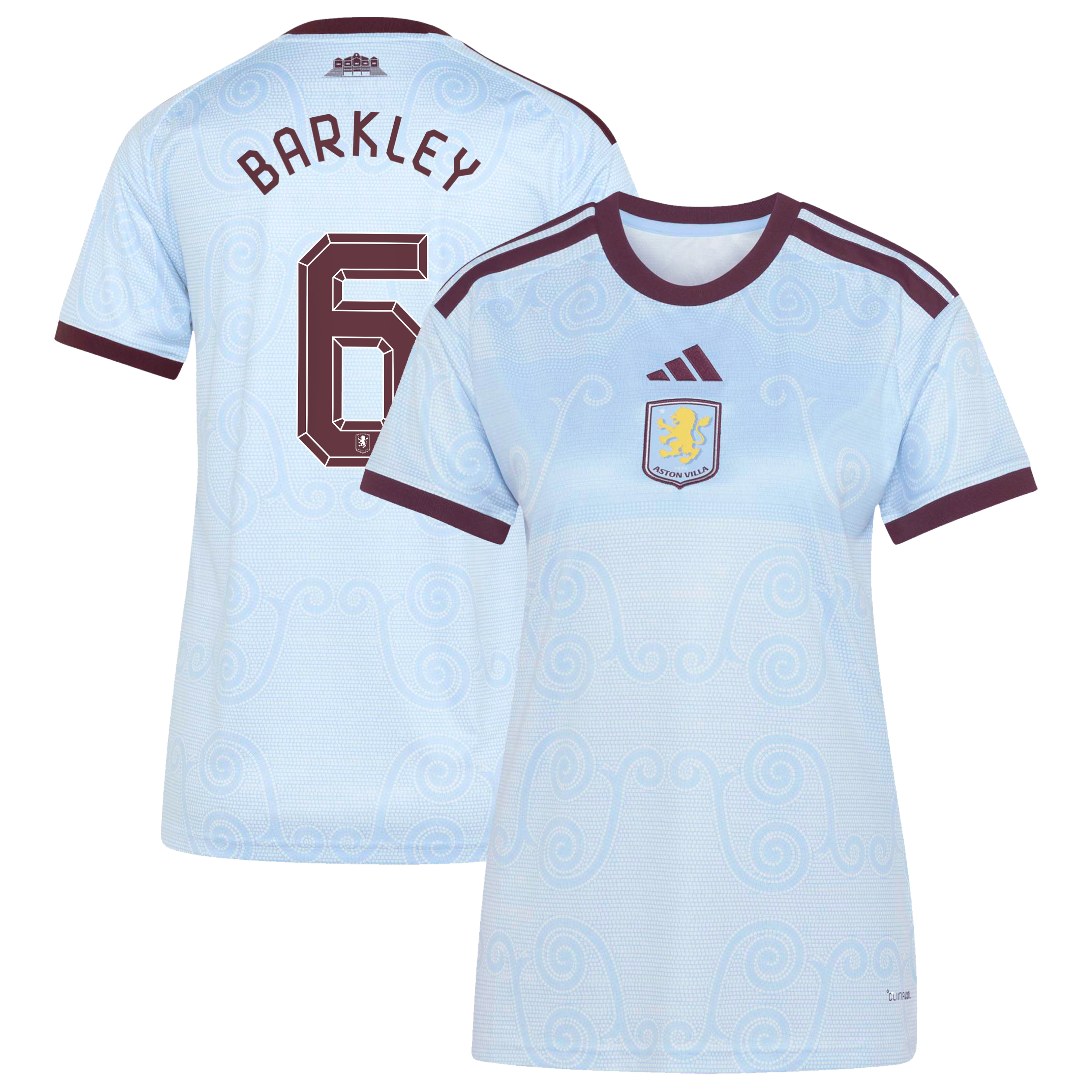 Aston Villa adidas Third Shirt 2026-27 - Womens with Barkley 6 Cup printing, , rebel_hi-res