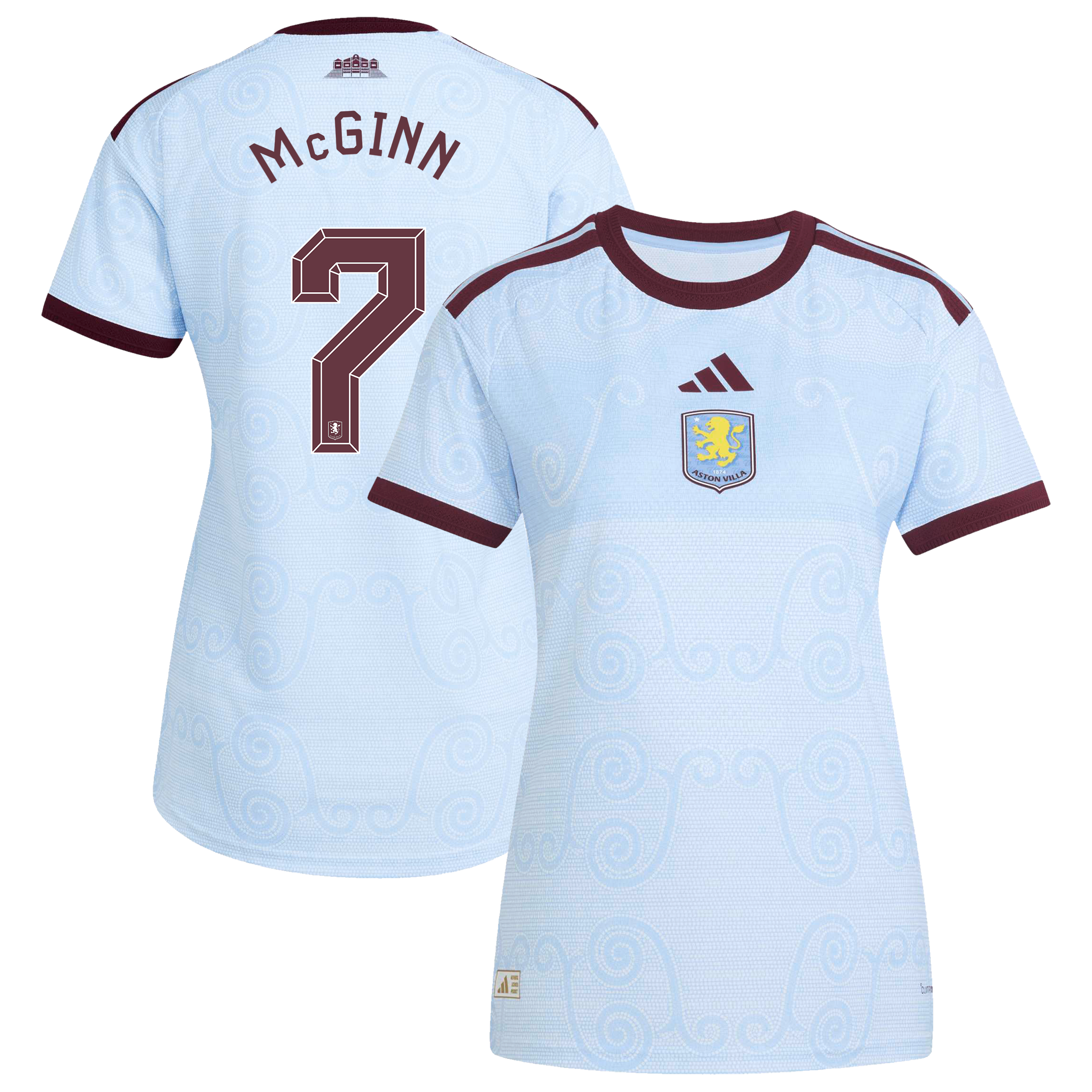 Aston Villa adidas Third Authentic Shirt 2026-27 - Womens with Mcginn 7 Cup printing