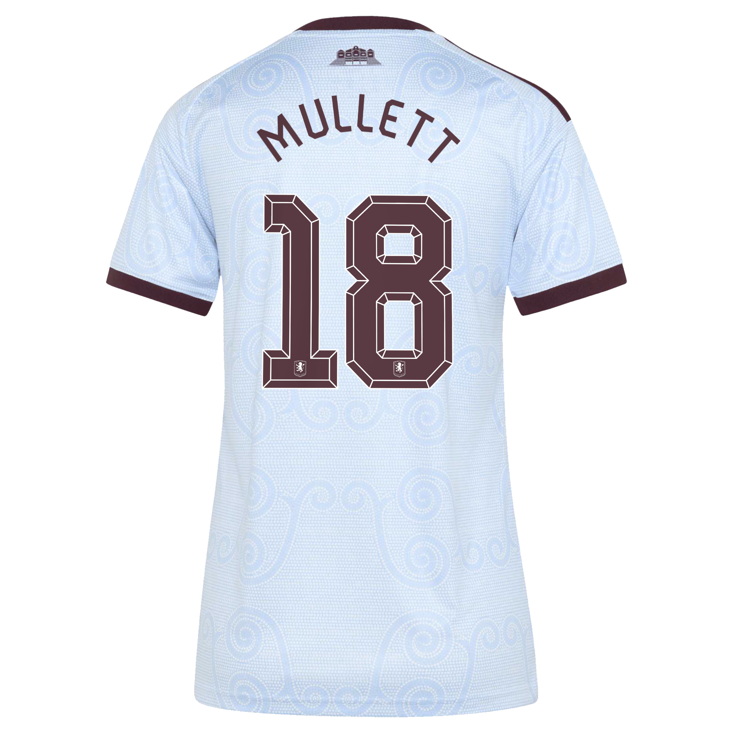 Aston Villa adidas Third Shirt 2026-27 - Womens with Mullett 18 Cup printing, , rebel_hi-res