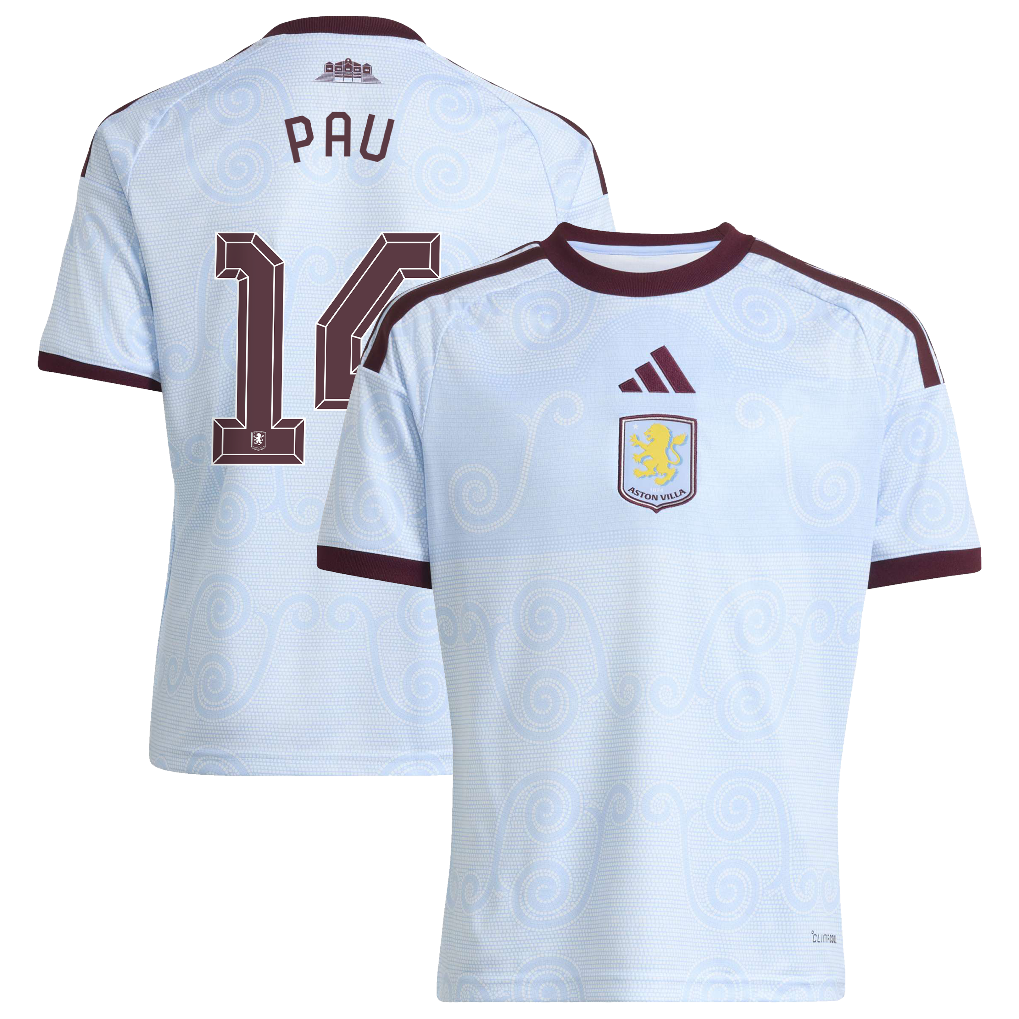 Aston Villa adidas Third Shirt 2026-27 - Kids with Pau 14 Cup printing, , rebel_hi-res