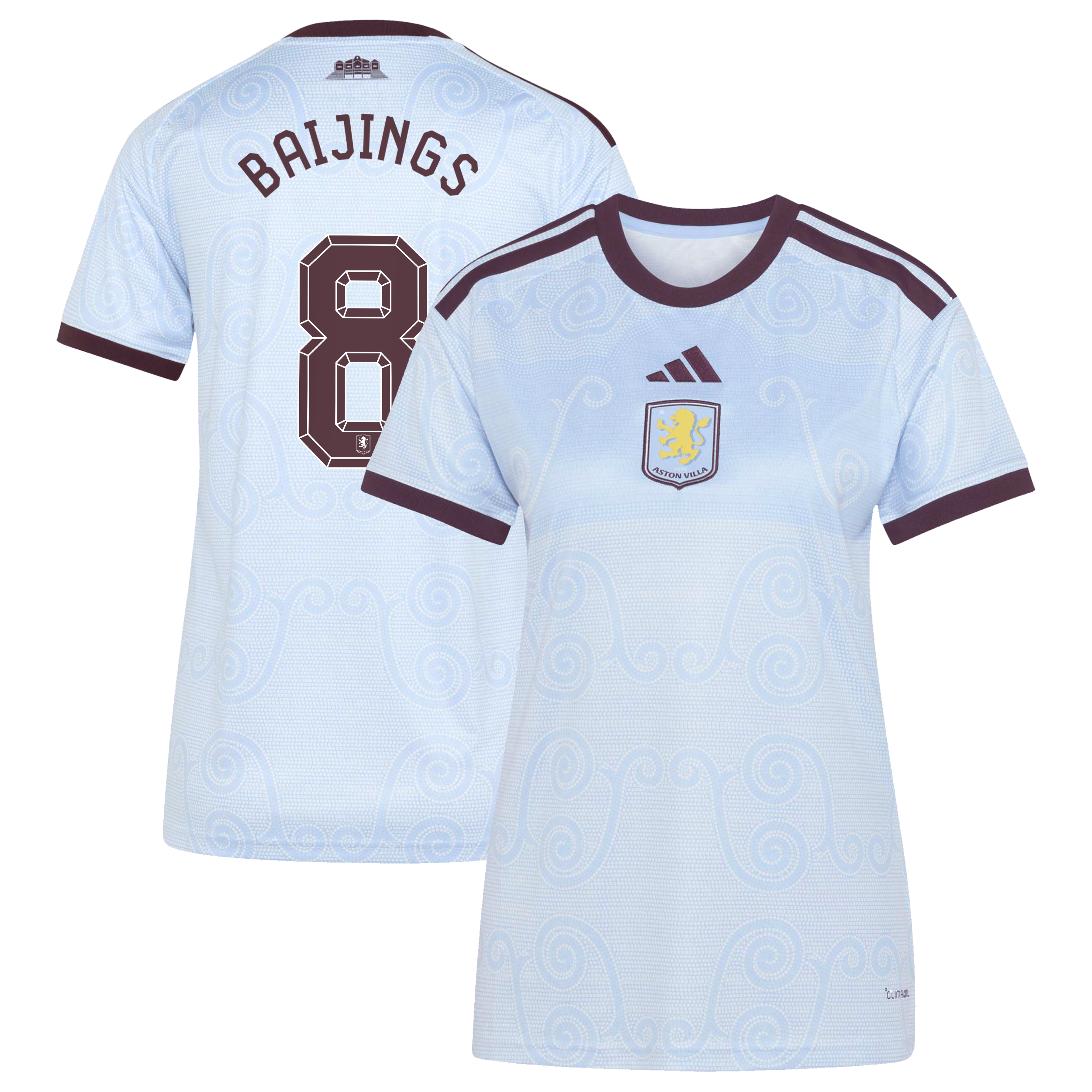 Aston Villa adidas Third Shirt 2026-27 - Womens with Baijings 8 Cup printing, , rebel_hi-res