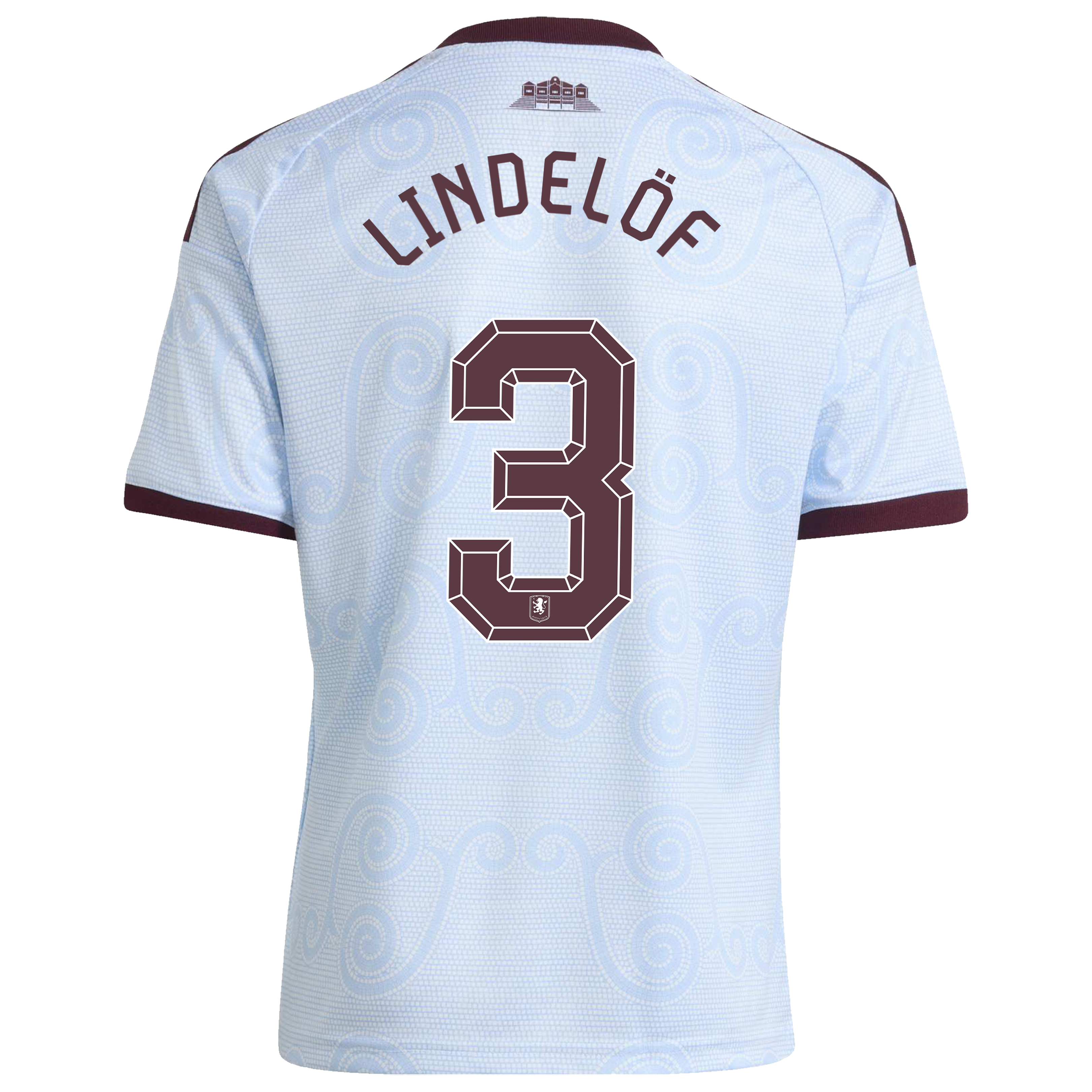 Aston Villa adidas Third Shirt 2026-27 - Kids with Lindel&ouml;f 3 Cup printing, , rebel_hi-res