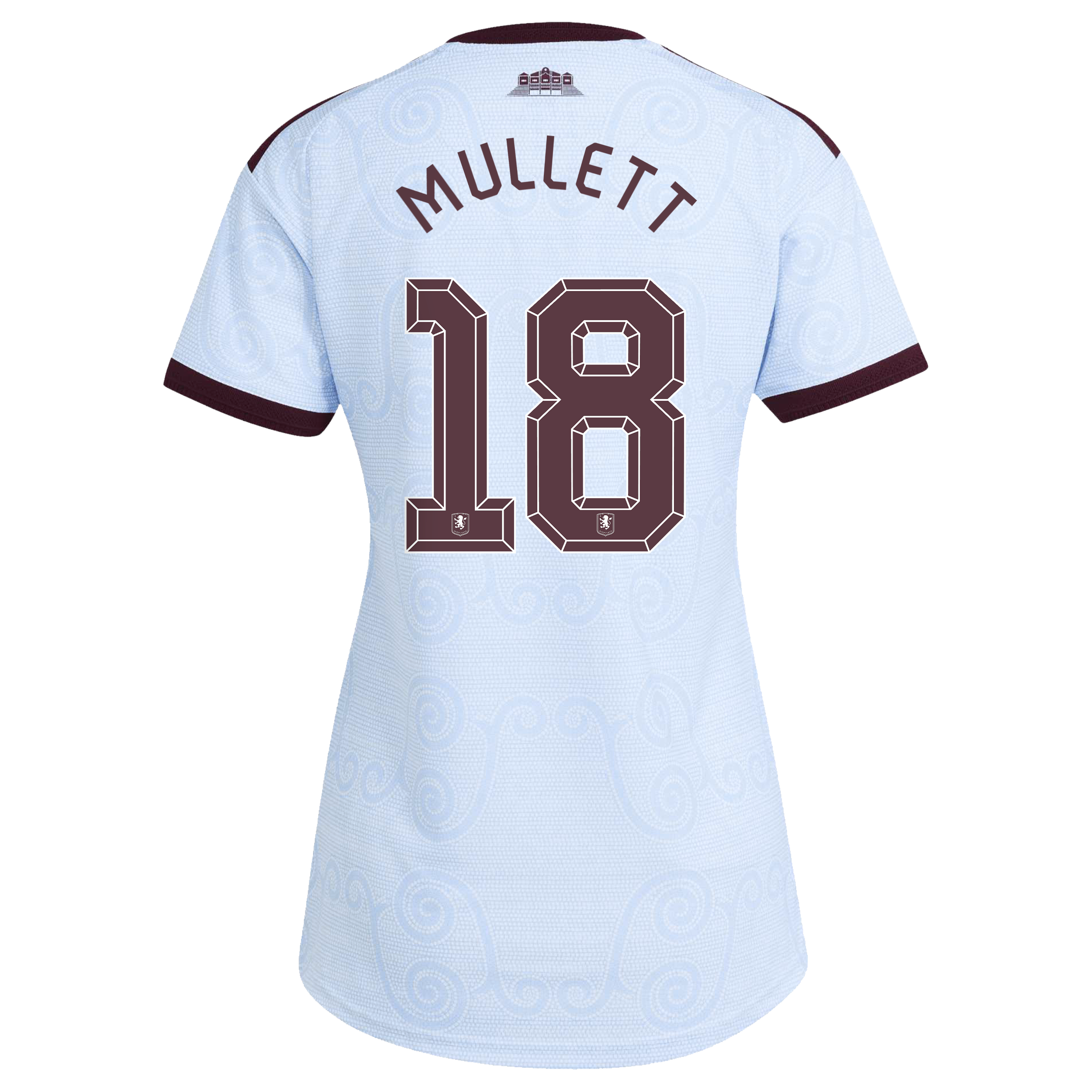 Aston Villa adidas Third Authentic Shirt 2026-27 - Womens with Mullett 18 Cup printing, , rebel_hi-res