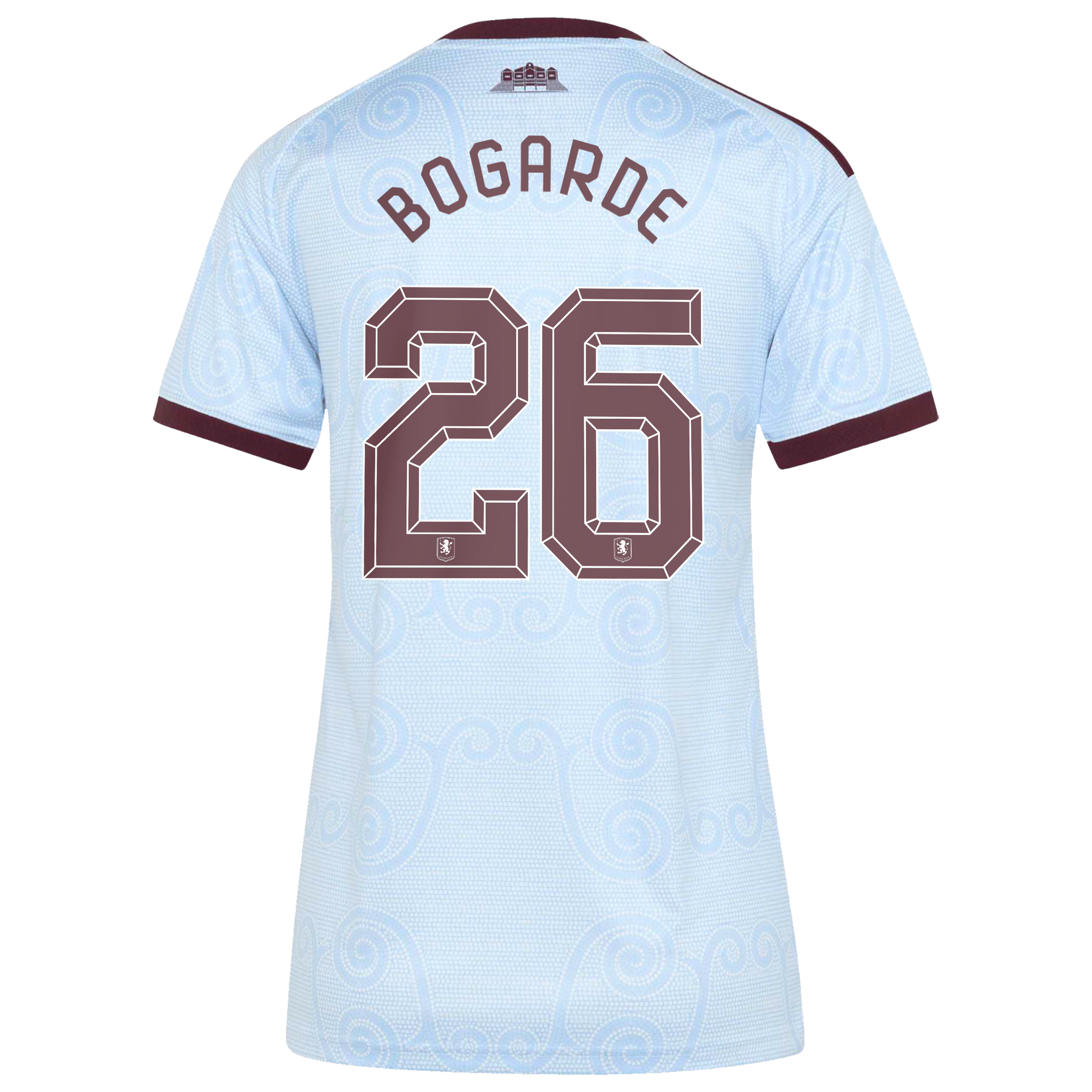 Aston Villa adidas Third Shirt 2026-27 - Womens with Bogarde 26 Cup printing, , rebel_hi-res