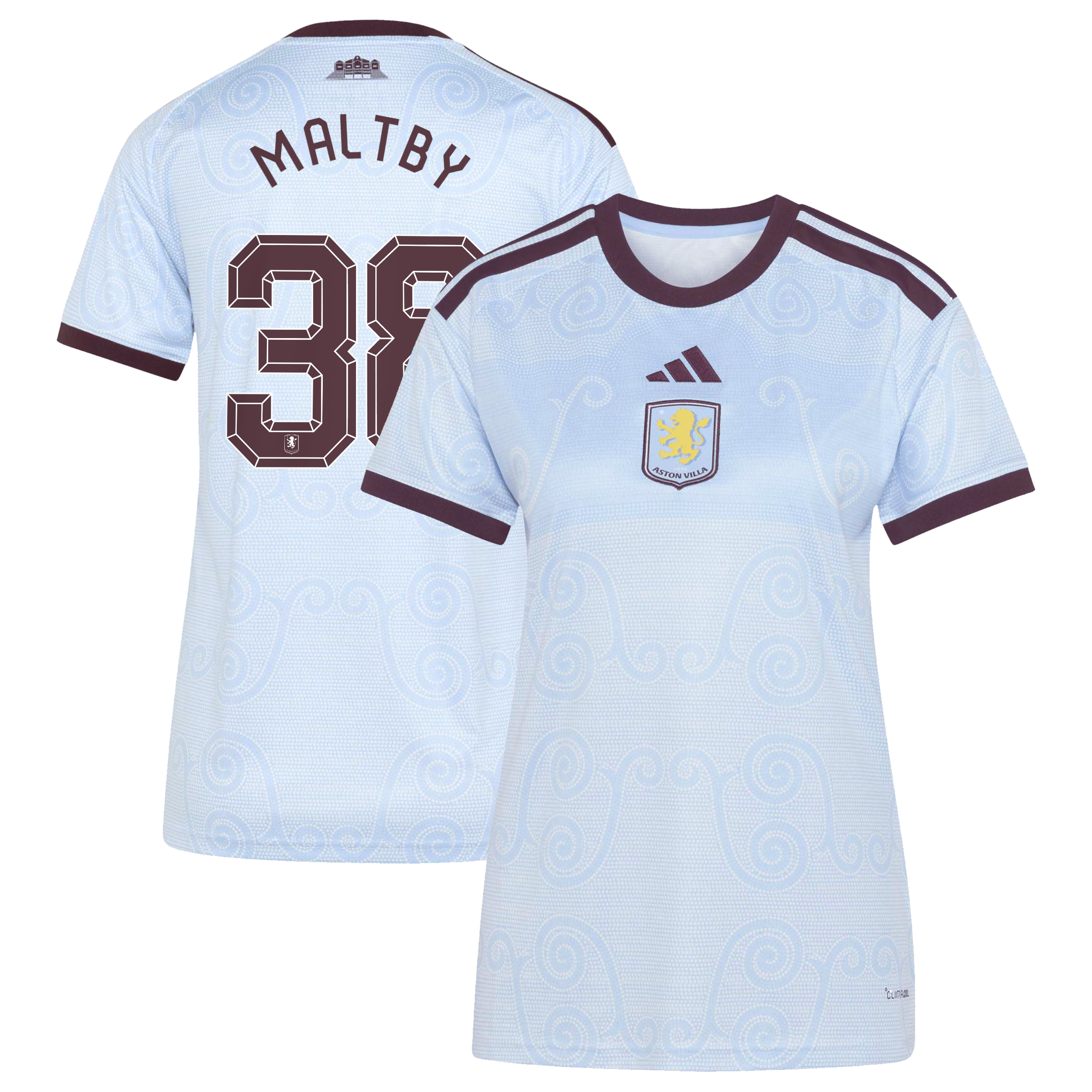 Aston Villa adidas Third Shirt 2026-27 - Womens with Maltby 38 Cup printing, , rebel_hi-res
