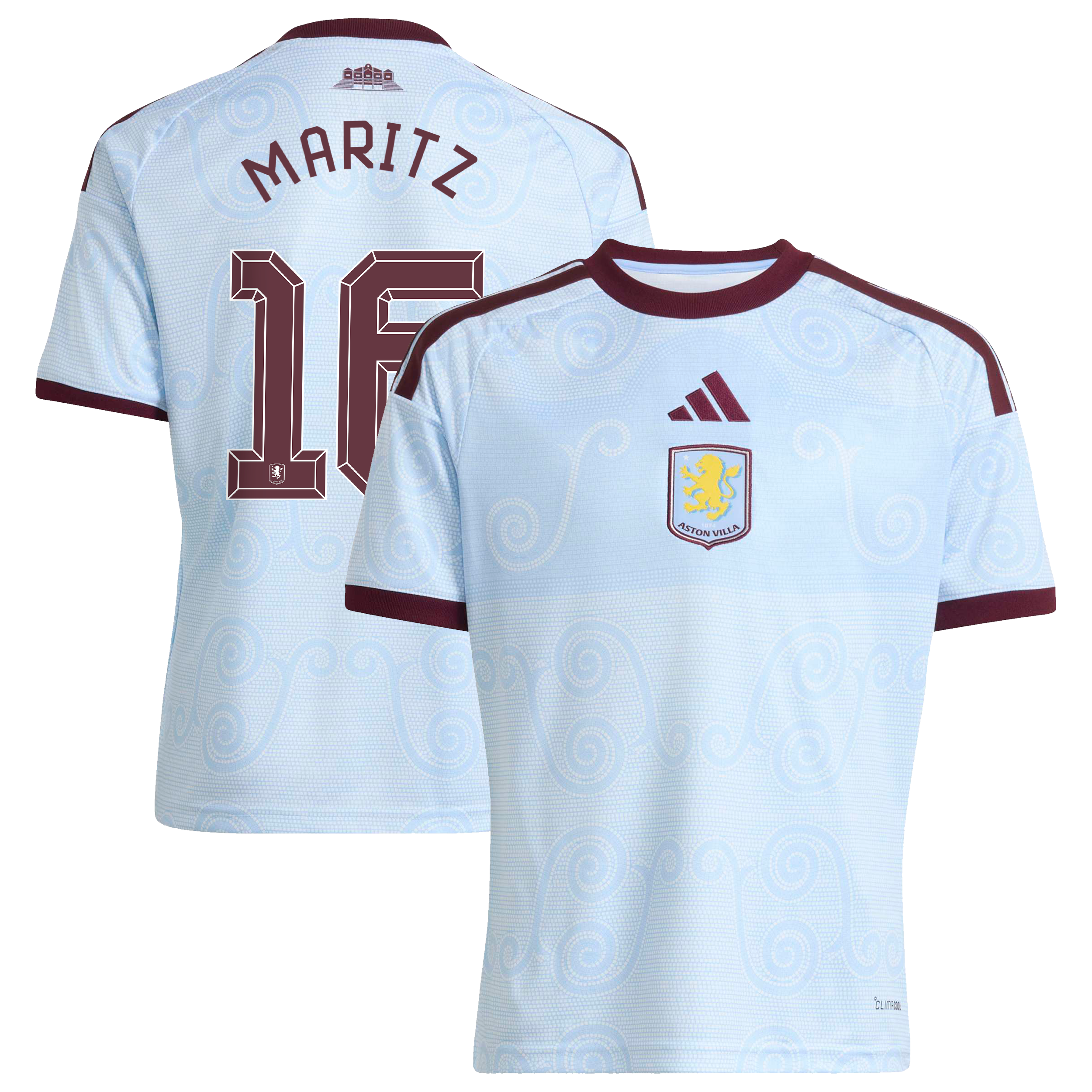Aston Villa adidas Third Shirt 2026-27 - Kids with Maritz 16 Cup printing, , rebel_hi-res