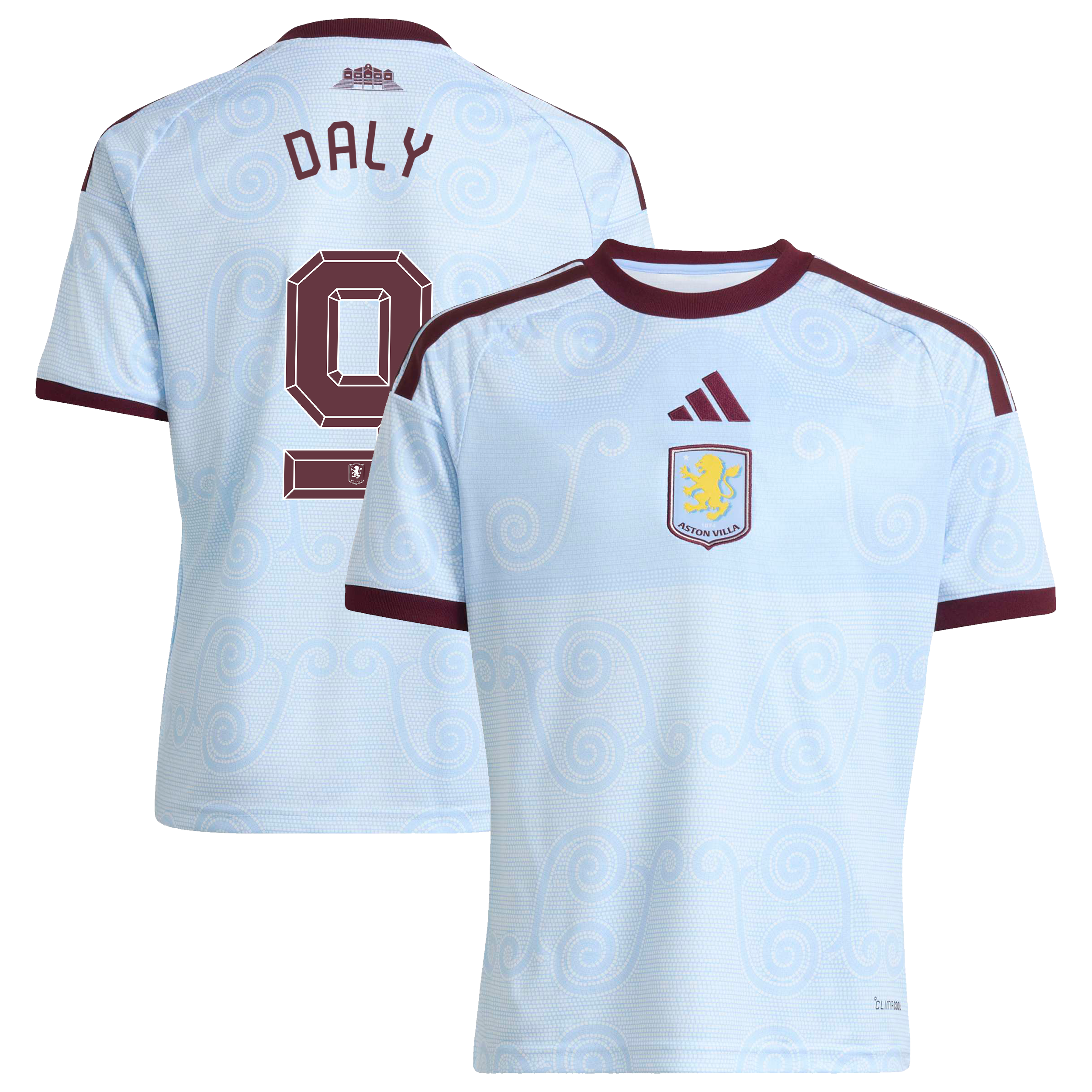 Aston Villa adidas Third Shirt 2026-27 - Kids with Daly 9 Cup printing, , rebel_hi-res