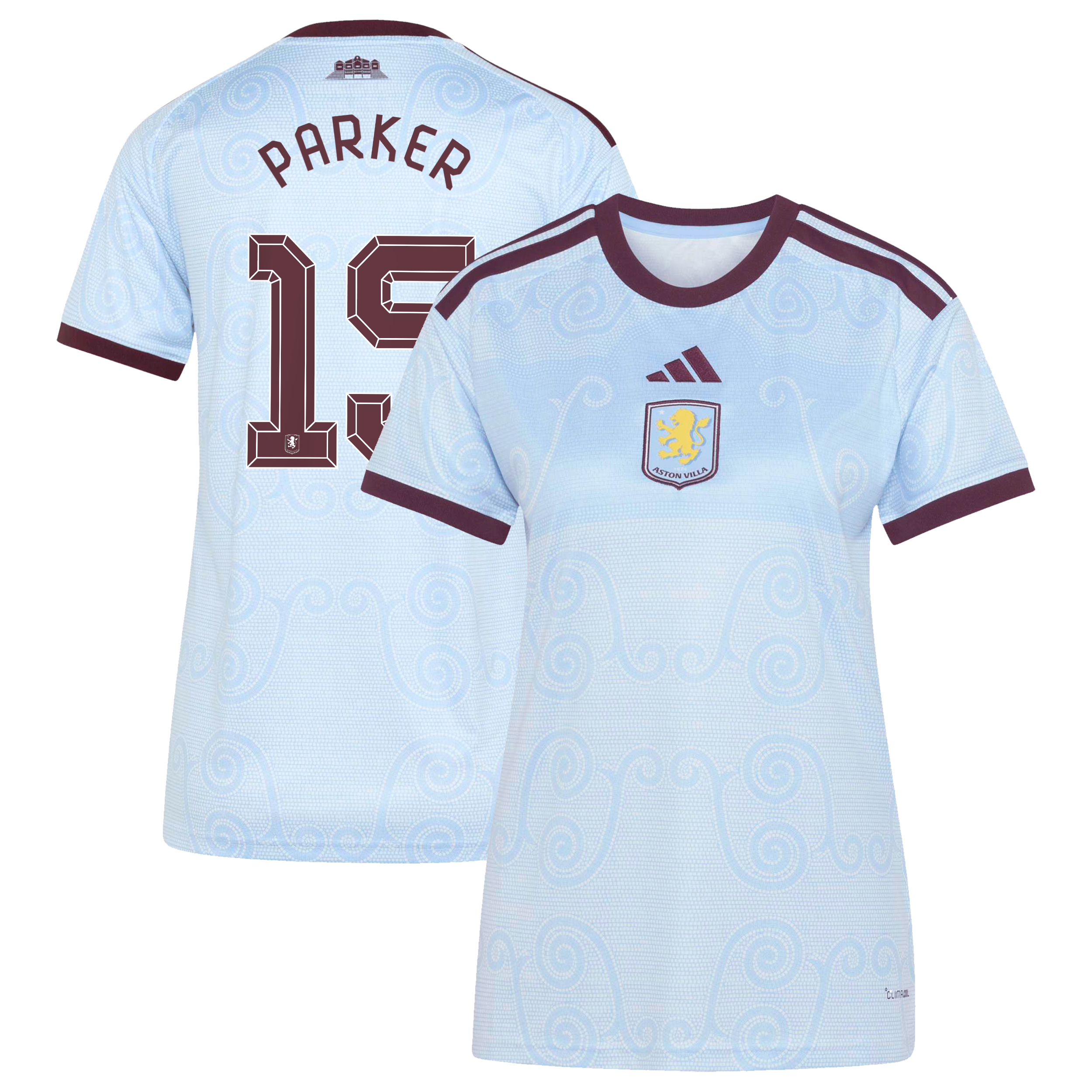 Aston Villa adidas Third Shirt 2026-27 - Womens with Parker 15 Cup printing, , rebel_hi-res