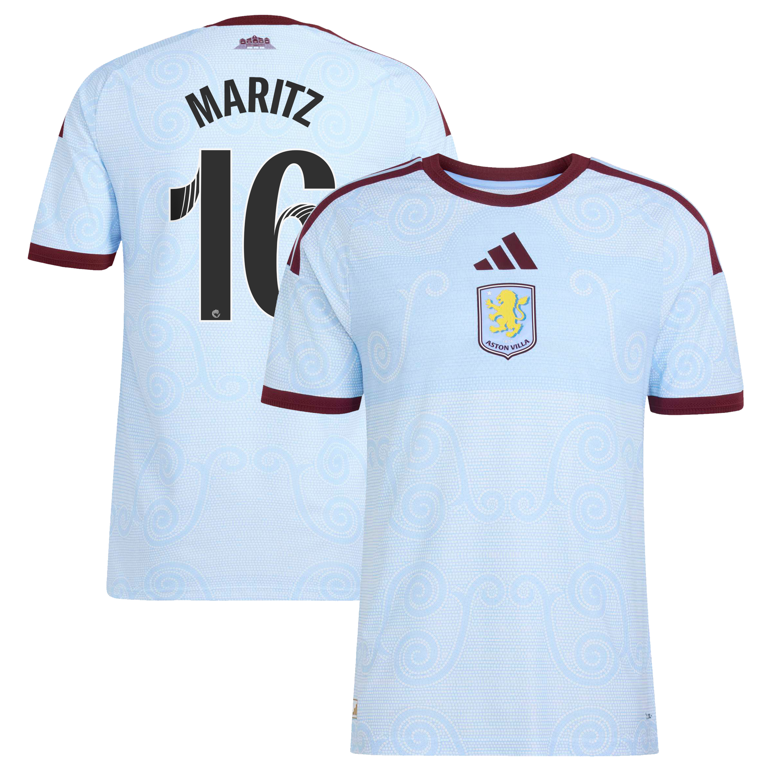 Aston Villa WSL adidas Third Authentic Shirt 2026-27 with Maritz 16 printing, , rebel_hi-res